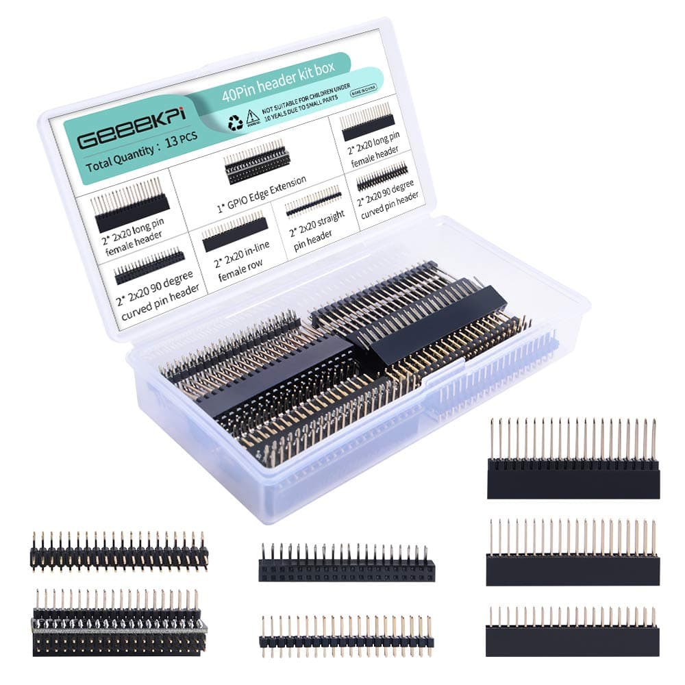 2x20 40 Pin Stacking Female Header Kit for Raspberry Pi 4B/3B+/3B/2B/B+/A+/Zero(Zero W)/Jetson Nano/Tinker board(7 specifications)(13Pcs in Total)