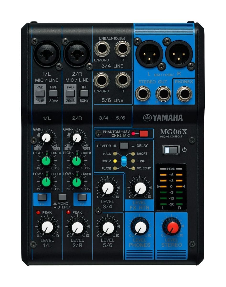 Yamaha MG06X 6-Input Compact Stereo Mixer