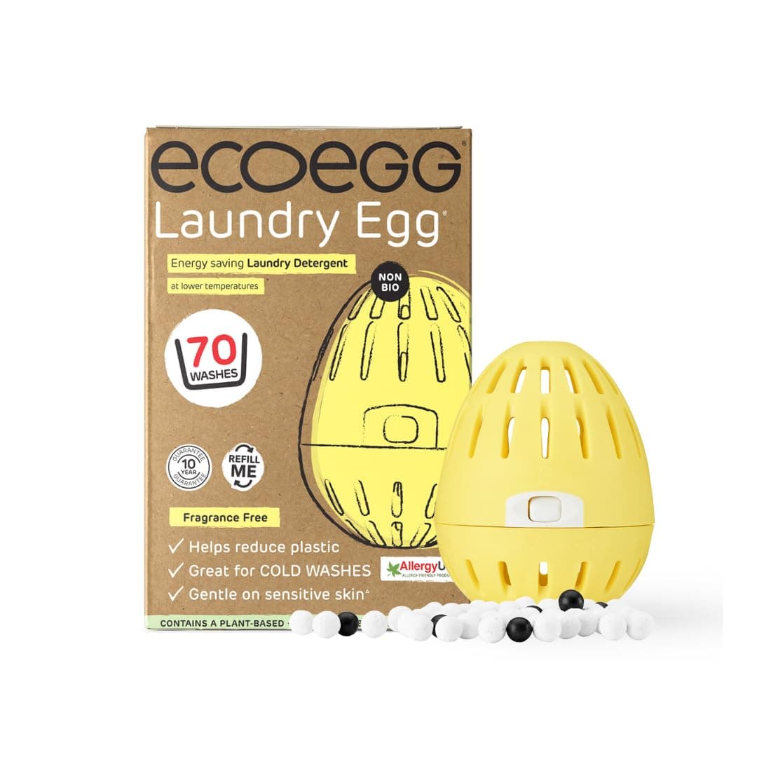 - Laundry Egg | Detergent & Fabric Conditioner Replacement | Non bio, no enzymes, phosphates, bleach | Sensitive Skin | Orange Blossom 70 Washes (Fragrance Free)