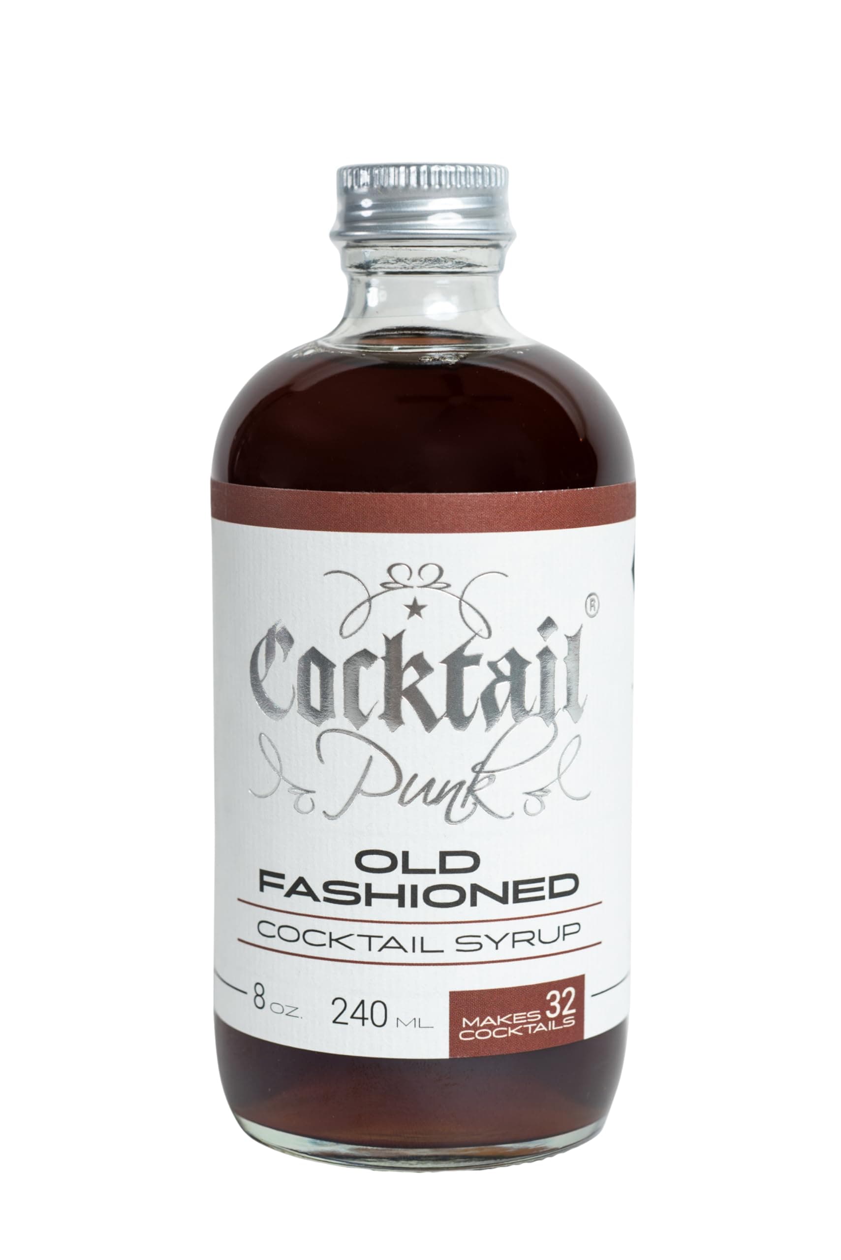 Old Fashioned Syrup Small Batch Craft - Made in USA Using Demerara Sugar - All Natural Organic Non GMO Fruits and Spices. Makes 32 Cocktails