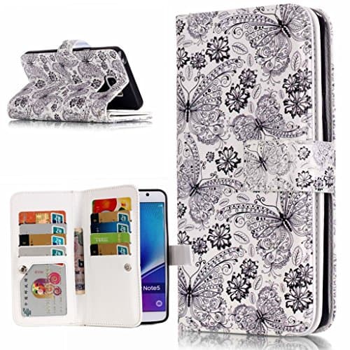 Galaxy note 5 wallet,note 5 flip cases,wallet cases note 5,note 5 phone case,Yuncase with card holder samsung galaxy Note 5 protective case