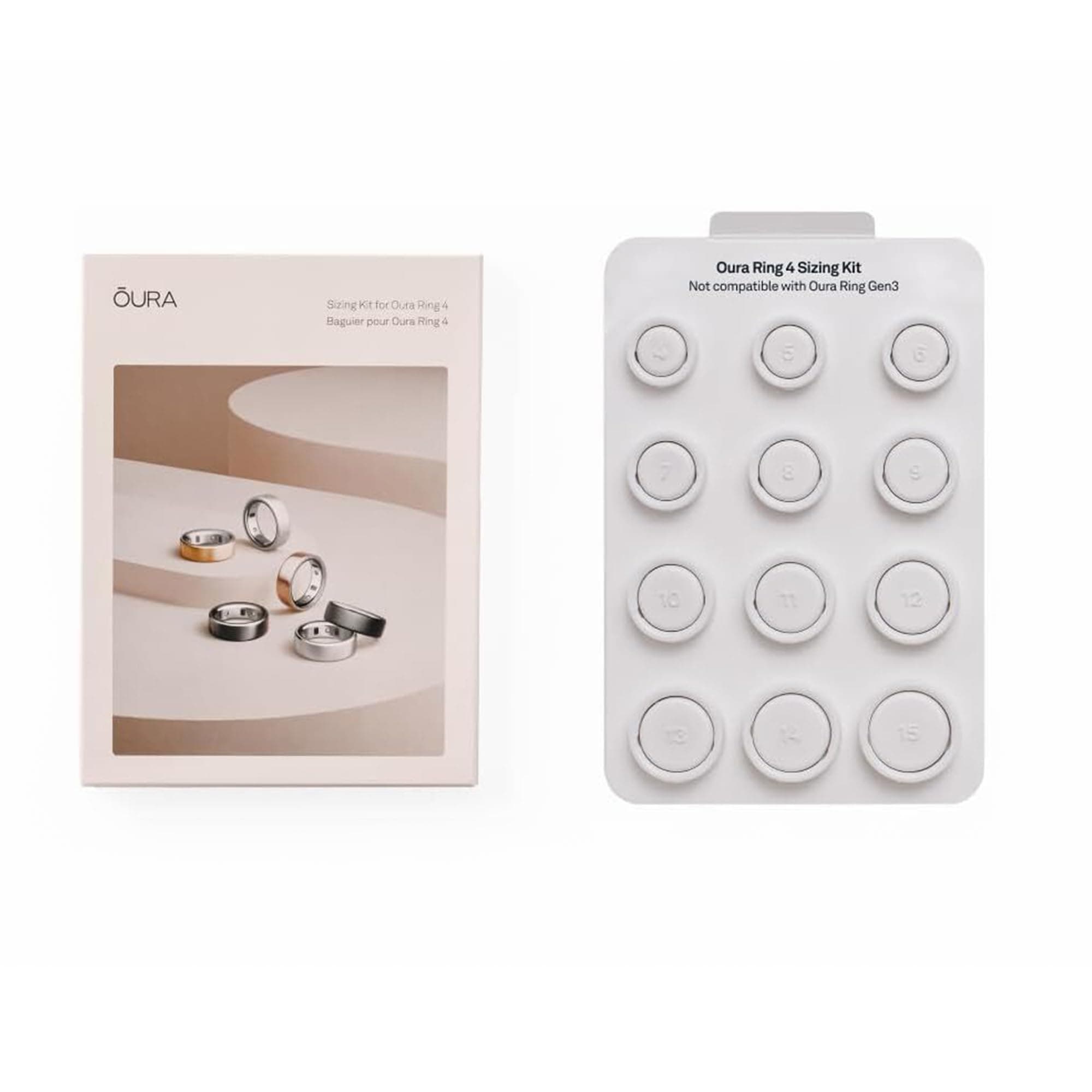 Ring 4 Sizing Kit - Size Before You Buy - Unique Sizing Classification for Smart Rings - Receive Credit for Purchase