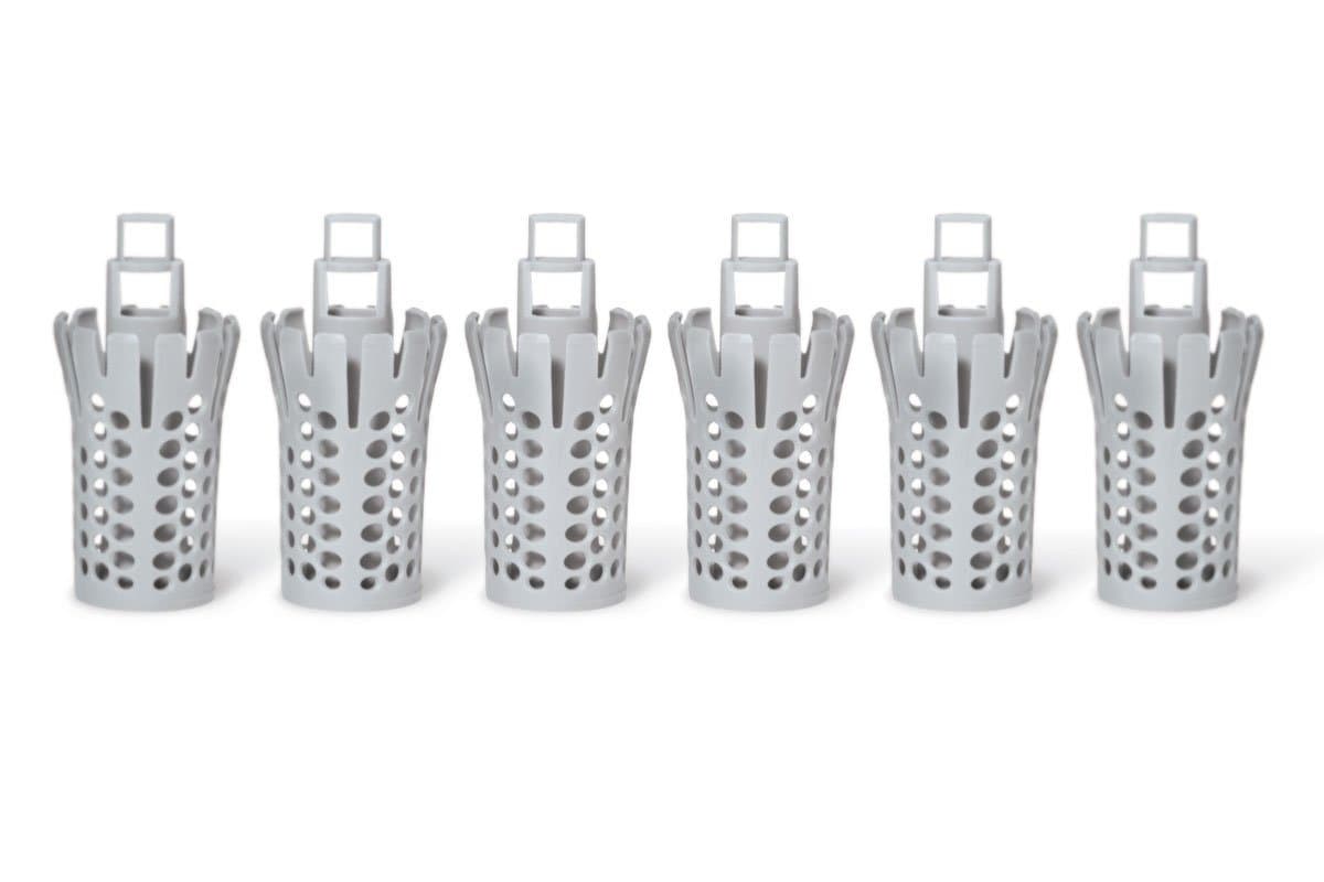 Drain Strain Replacement Baskets: 6-Pack, Gray, small, BSK 006