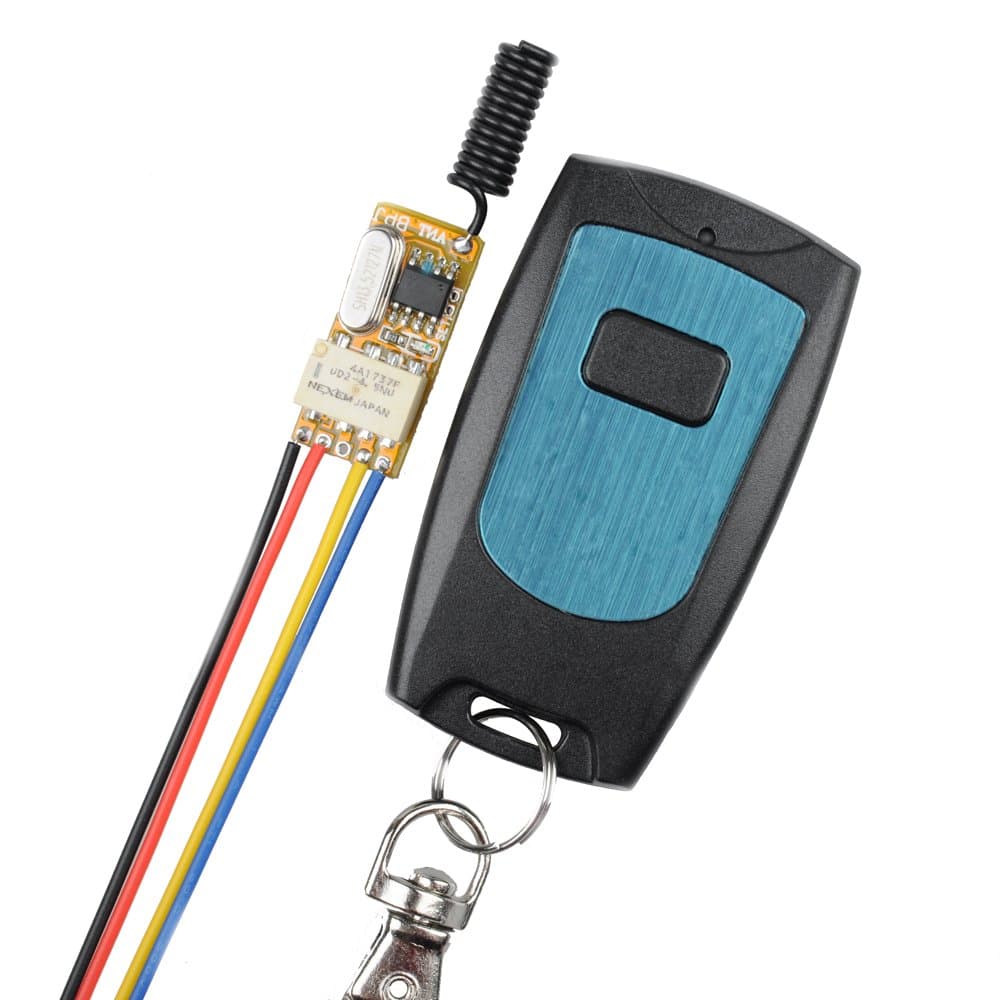 Wireless Remote Control Relay Switch, 433MHZ 12V Waterproof Transmitter Toggle Switch RF Relay (1 Transmitter & 1 Receiver) DC3.7V 4.5V 5V 6V 7.4V 9V 12V