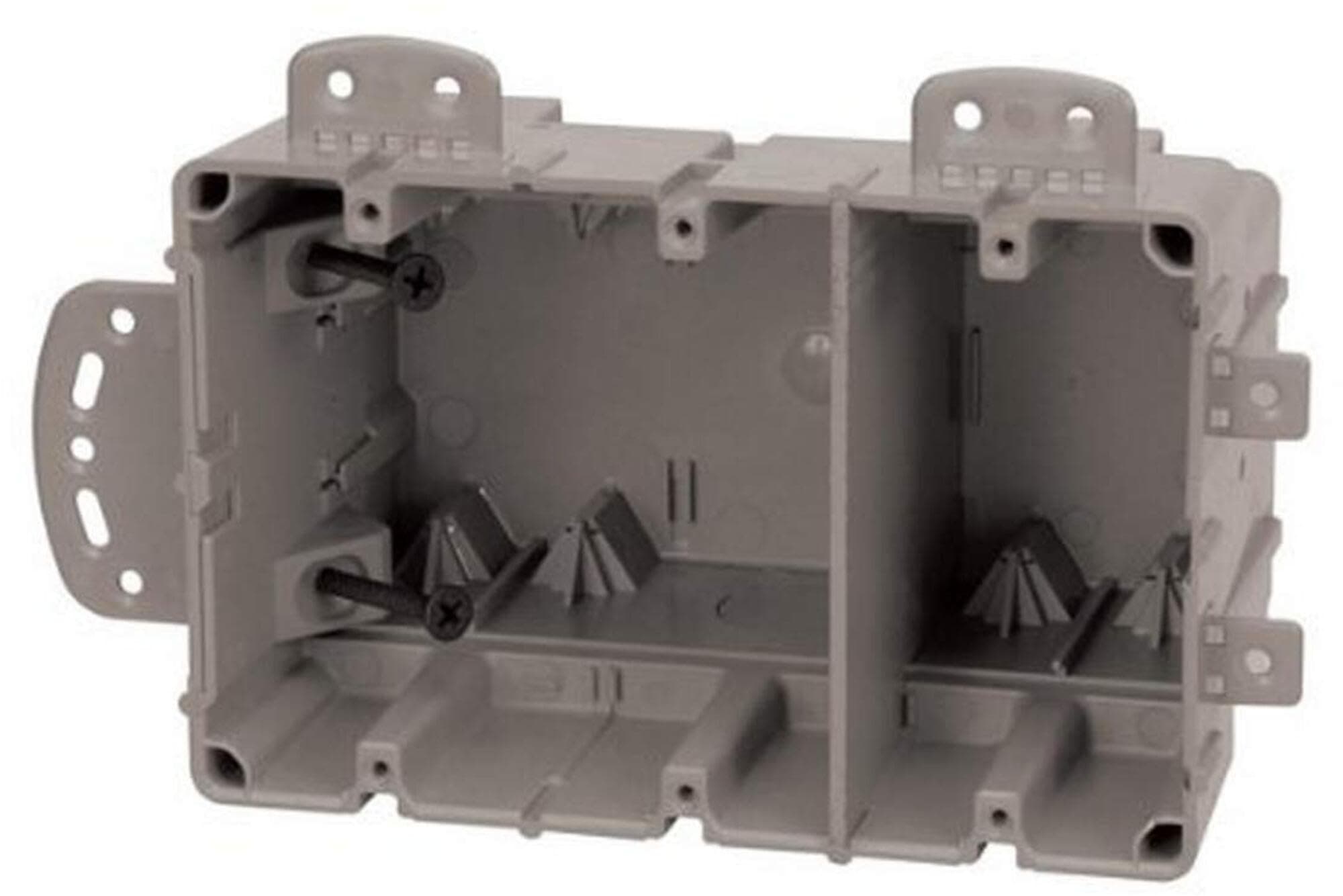 Southwire MSBMMT3G 3 Gang Multi Mount Device Box with Depth Adjustable; Heavy Duty 42lb; Gray