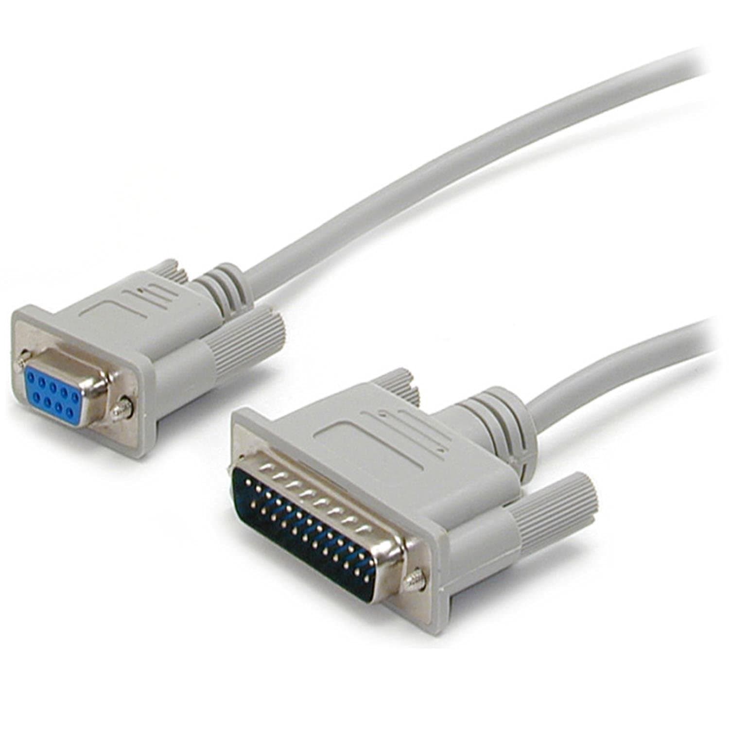 StarTech.com 10 ft Cross Wired DB9 to DB25 Serial Null Modem Cable - F/M - Null modem cable - DB-9 (F) to DB-25 (M) - 10 ft (SCNM925FM)