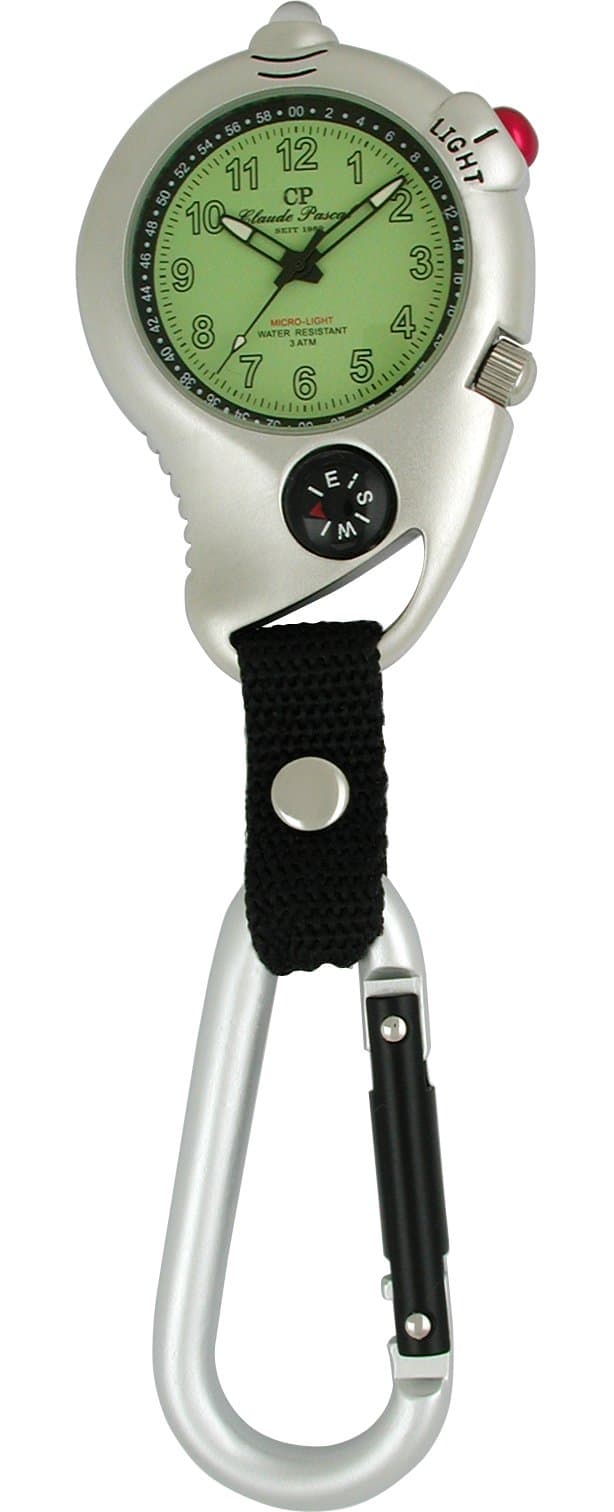 Claude Pascal Fun Watch Compass Carabiner, LED
