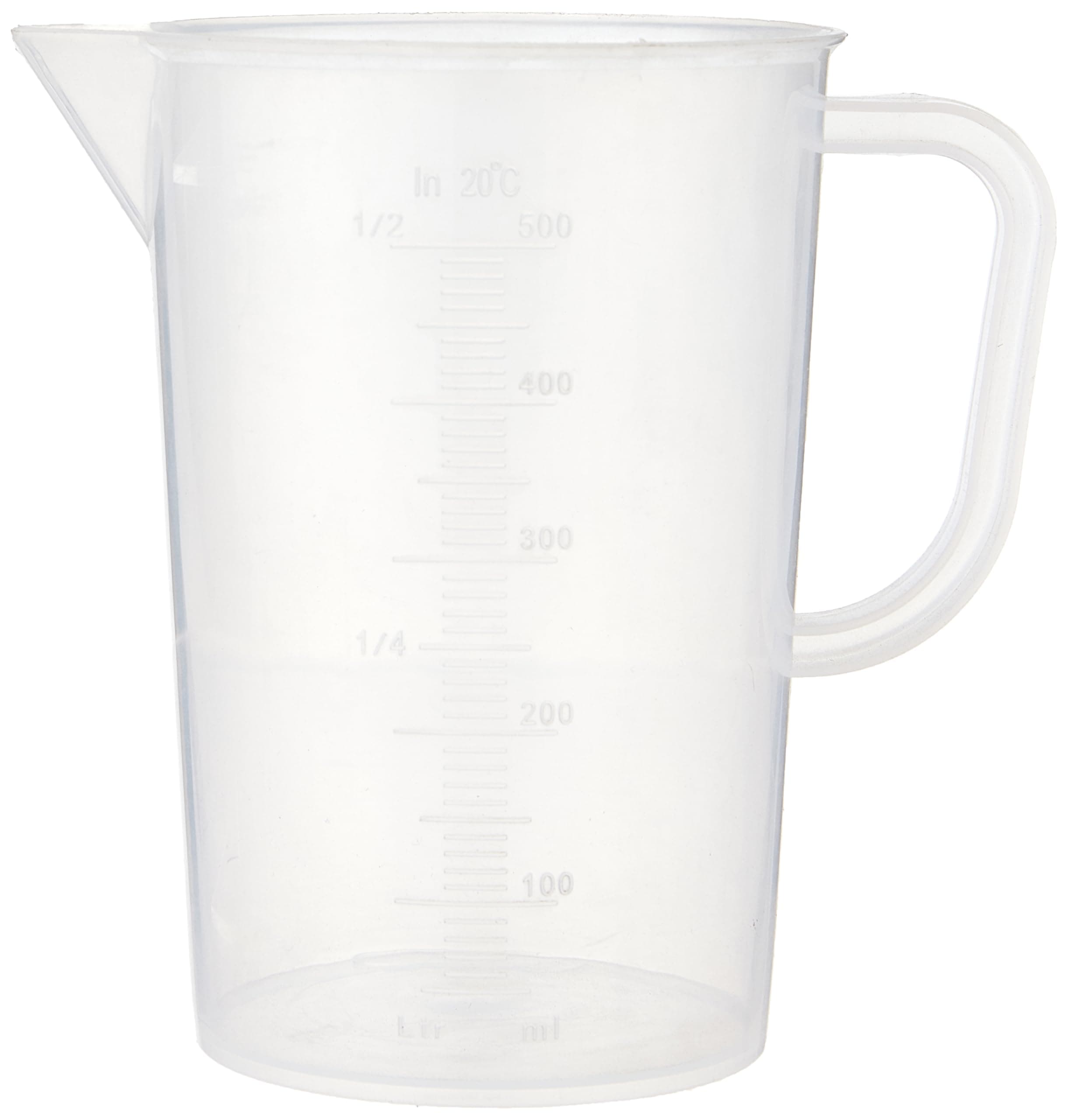 Generic Plastic Measuring Jug, 500 ml Capacity, Transparent