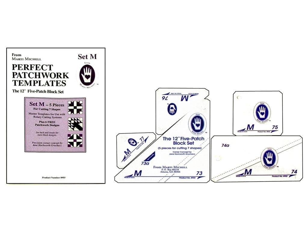Michell Marketing Template Set M 12" 5Patch Block TemplateSetM125PatchBlock