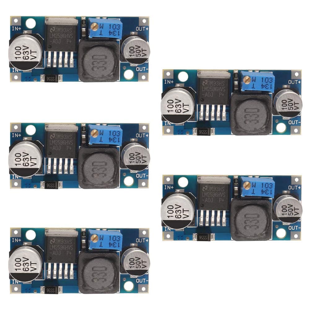 5PCS LM2596HVS DC-DC Step Down 48V Input Adjustable Buck Converter Power Module 3.2-40V Step Down Voltage Switching Regulator Electric Vehicle Power Supply Module