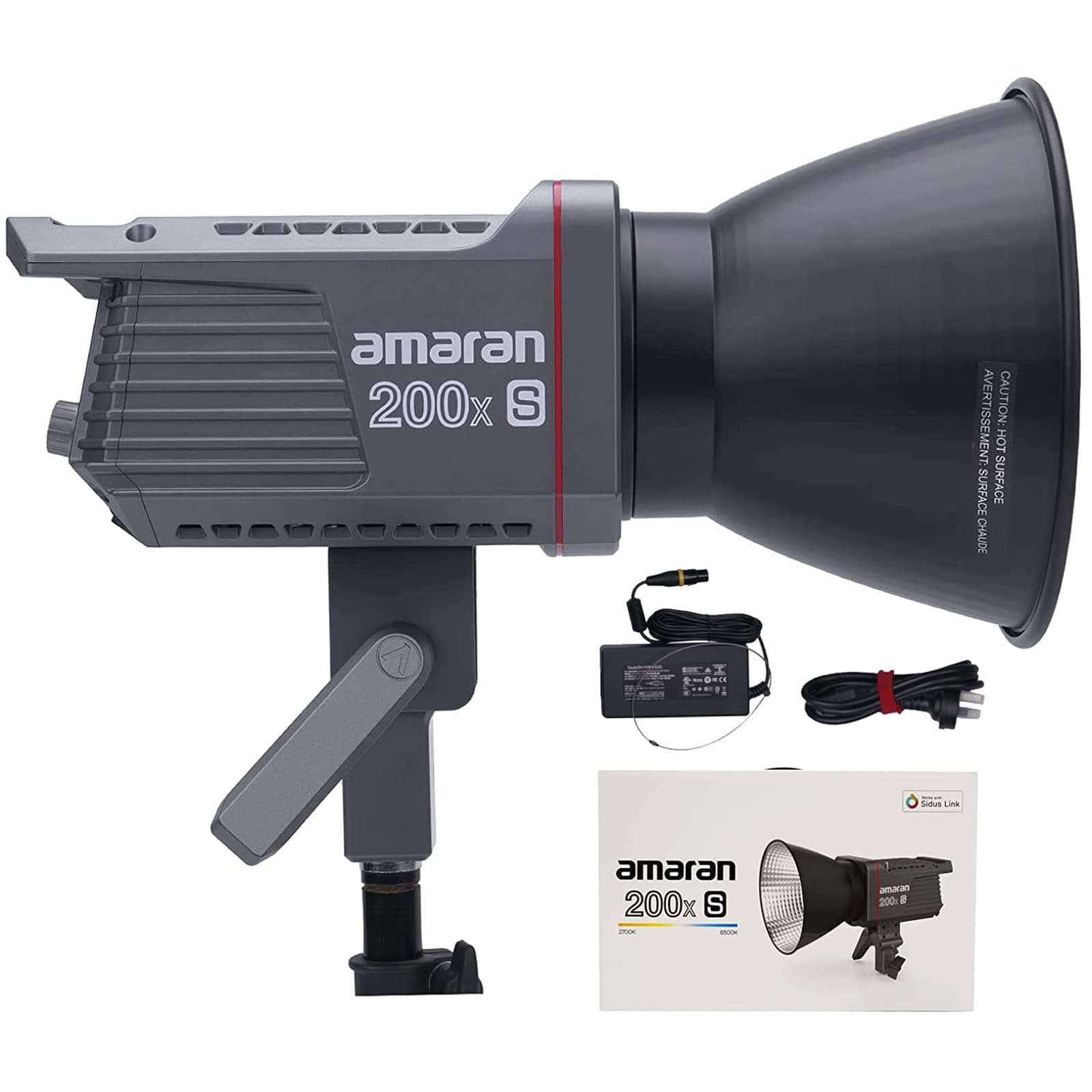 Amaran 200X S COB Video Light,200W Output Bowens Mount Photography Light,App Control 9 Built-in Lighting Effects DC/AC Power Supply Ultra Silent Fan for Photography/Video Recording/Live Streaming