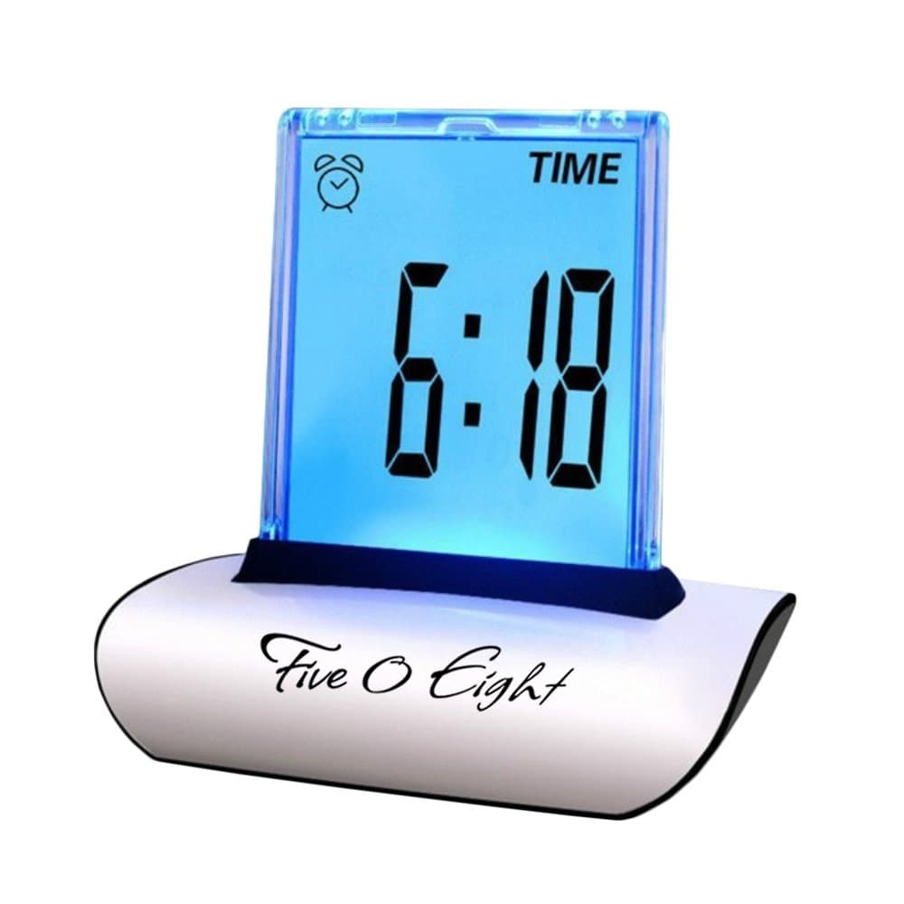 Digital Alarm Clock Small Table Desk Clock with 3.3'' LCD Display and 7 Color Changing for Kids, Bedroom, Travel