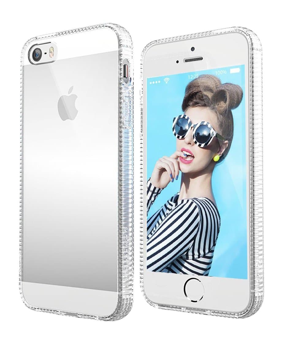 2016 Best New iPhone Se Case, Befrog Crystal Back Soft Slim Flexible Grip Clear Back Pannel Plus TPU Bumper Cover Case for Apple iPhone Se Special Edition Mini Clear, Clear