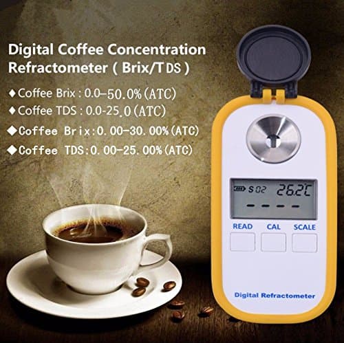 Digital Coffee Concentration Refractometer Brix & TDS Densitometer Meter Digital Refractometer 0-50% Brix Measurement Range High Accuracy (Brix)±0.2% Automatic Temperature Compensation