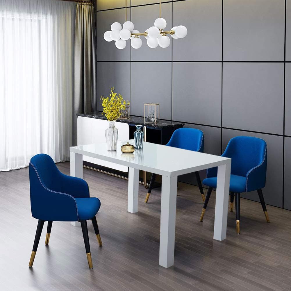 OFCASA White High Gloss Dining Table