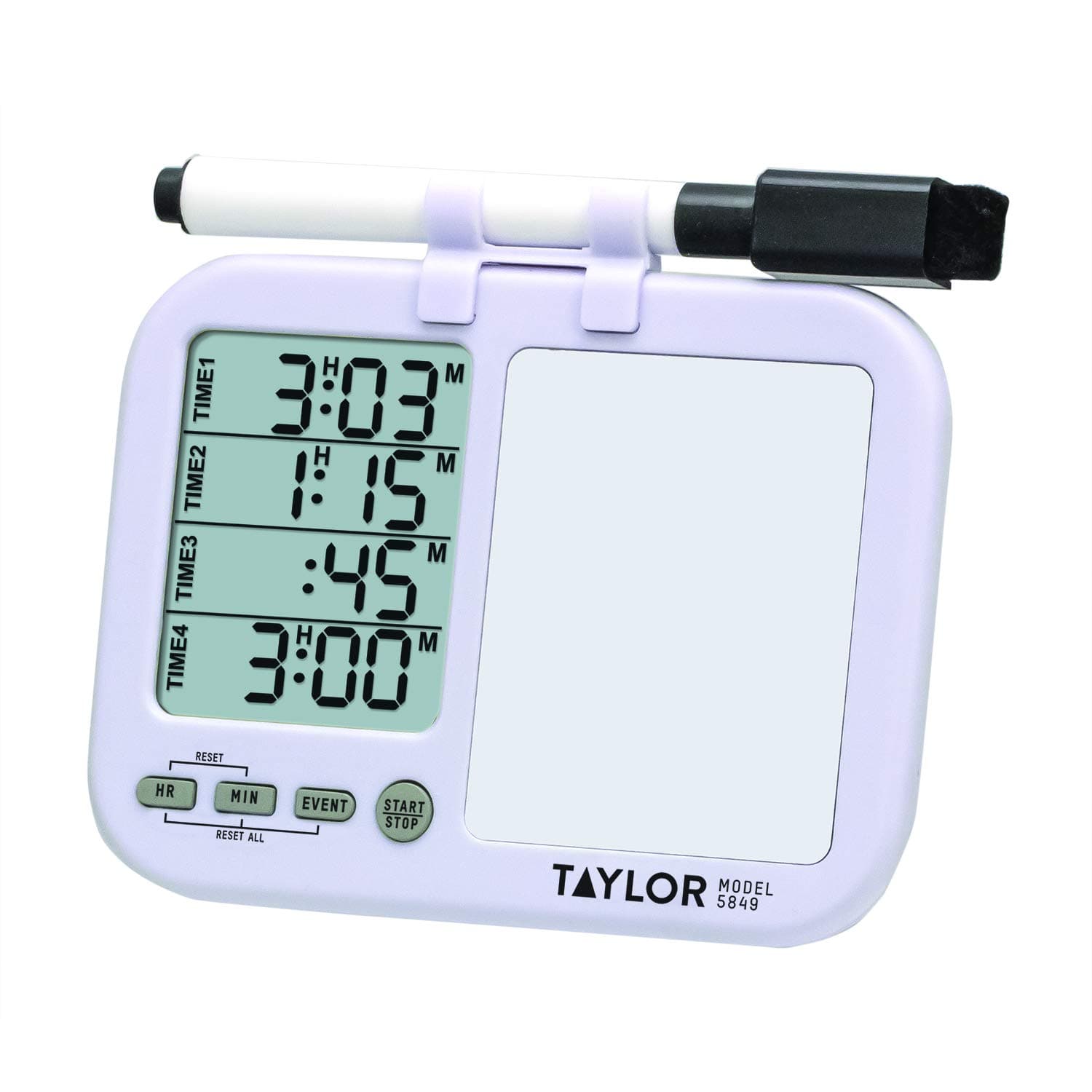Taylor Precision Products Four-Event Kitchen Timer with Whiteboard (Regular)