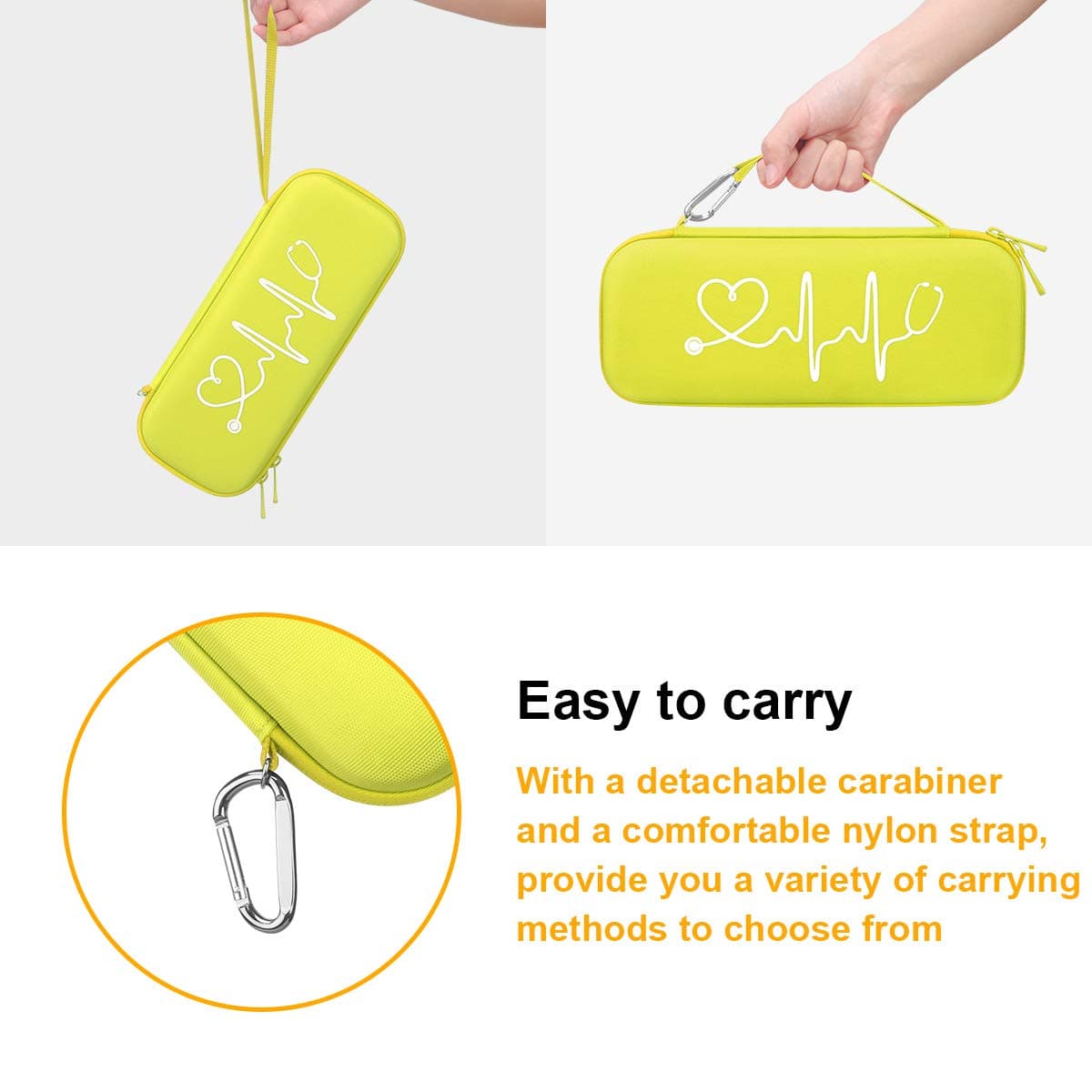 Polyester Fabric Stethoscope Case, Lemon Yellow