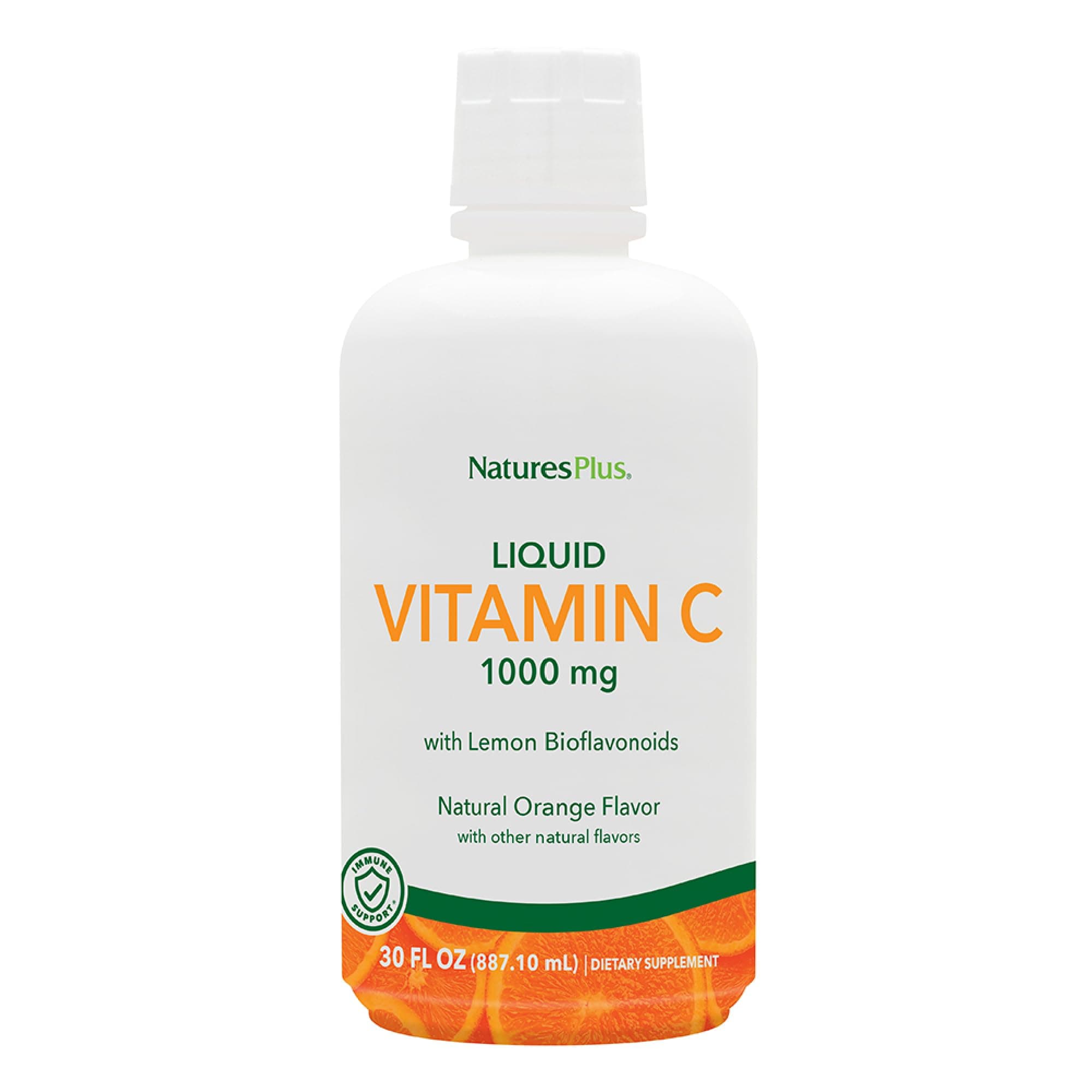 NaturesPlus Liquid Vitamin C - 1000 mg, 30 fl oz - with Lemon Bioflavonoids - Vegetarian, Gluten Free - 30 Servings