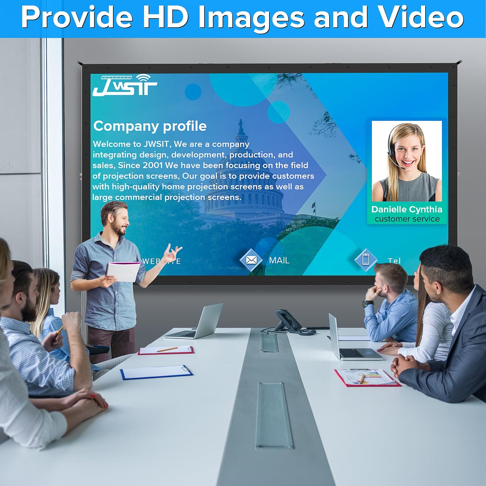 100 inch Projector Screen and Stand