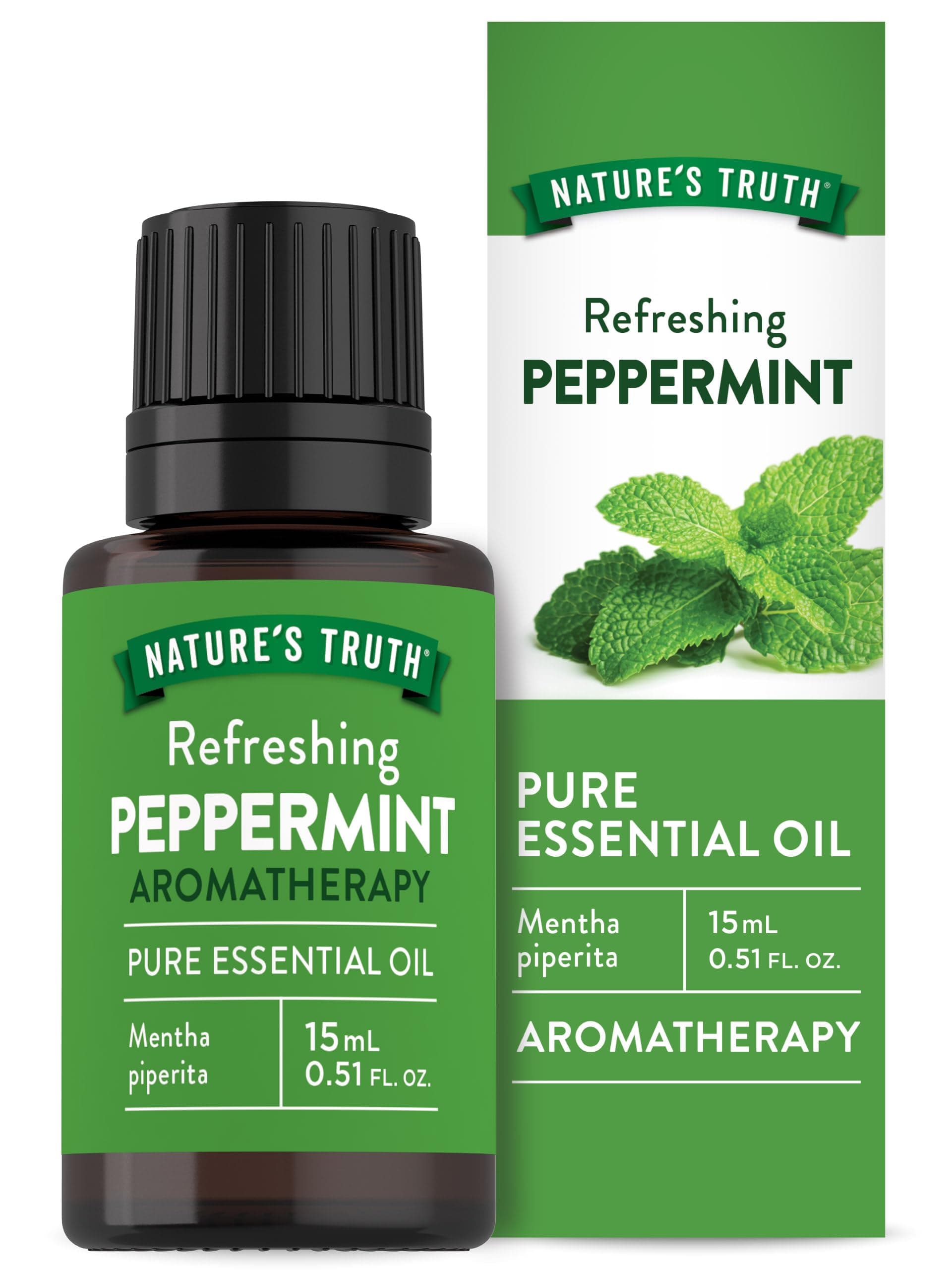 Peppermint Essential Oil | 15 mL | for Diffusers and Aromatherapy | Plant Based, Non-GMO & Gluten Free