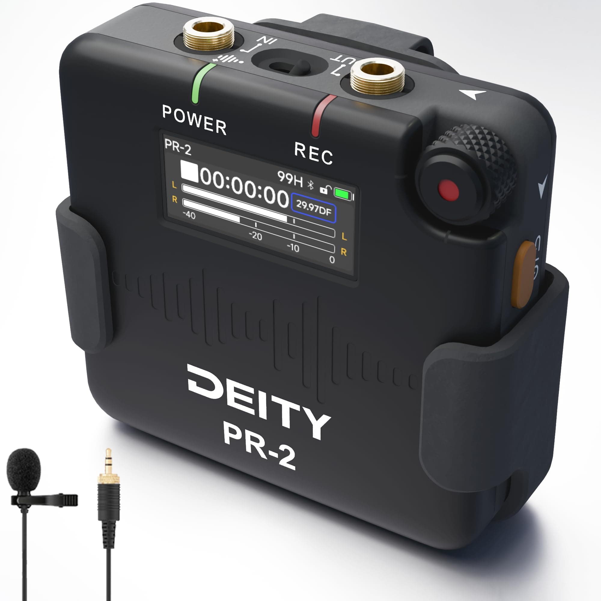 Deity PR-2 - Pocket Audio Recorder with 32-Bit Float Recording, 3.5mm Lavalier W.Lav Pro Mic, Timecode Sync, & Sidus Audio App Control for Filmmakers & Travelling Media (US Version)