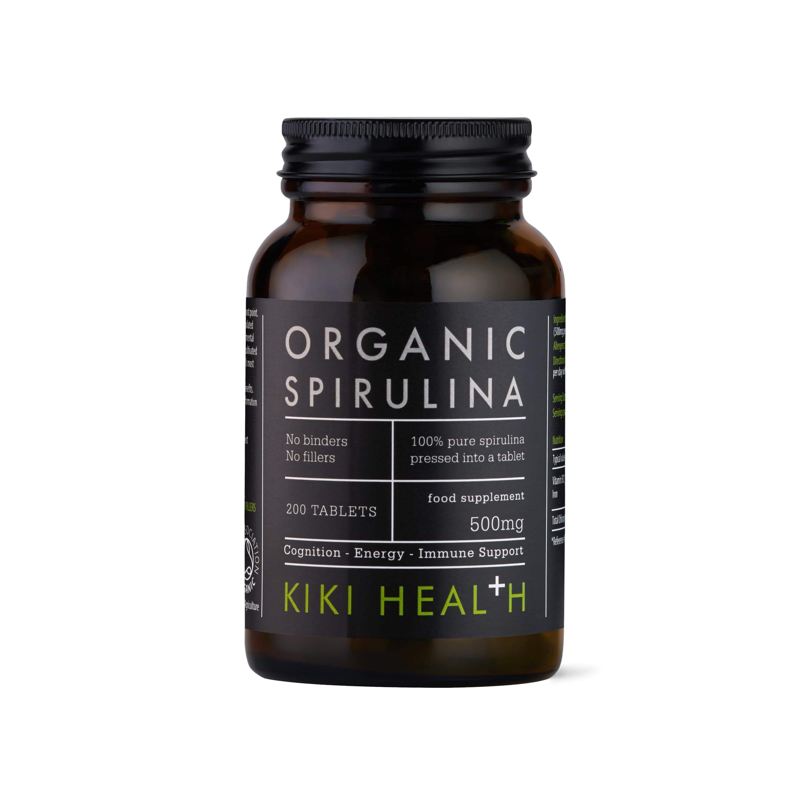 – Kiki Health Organic Spirulina, 200 Tablets