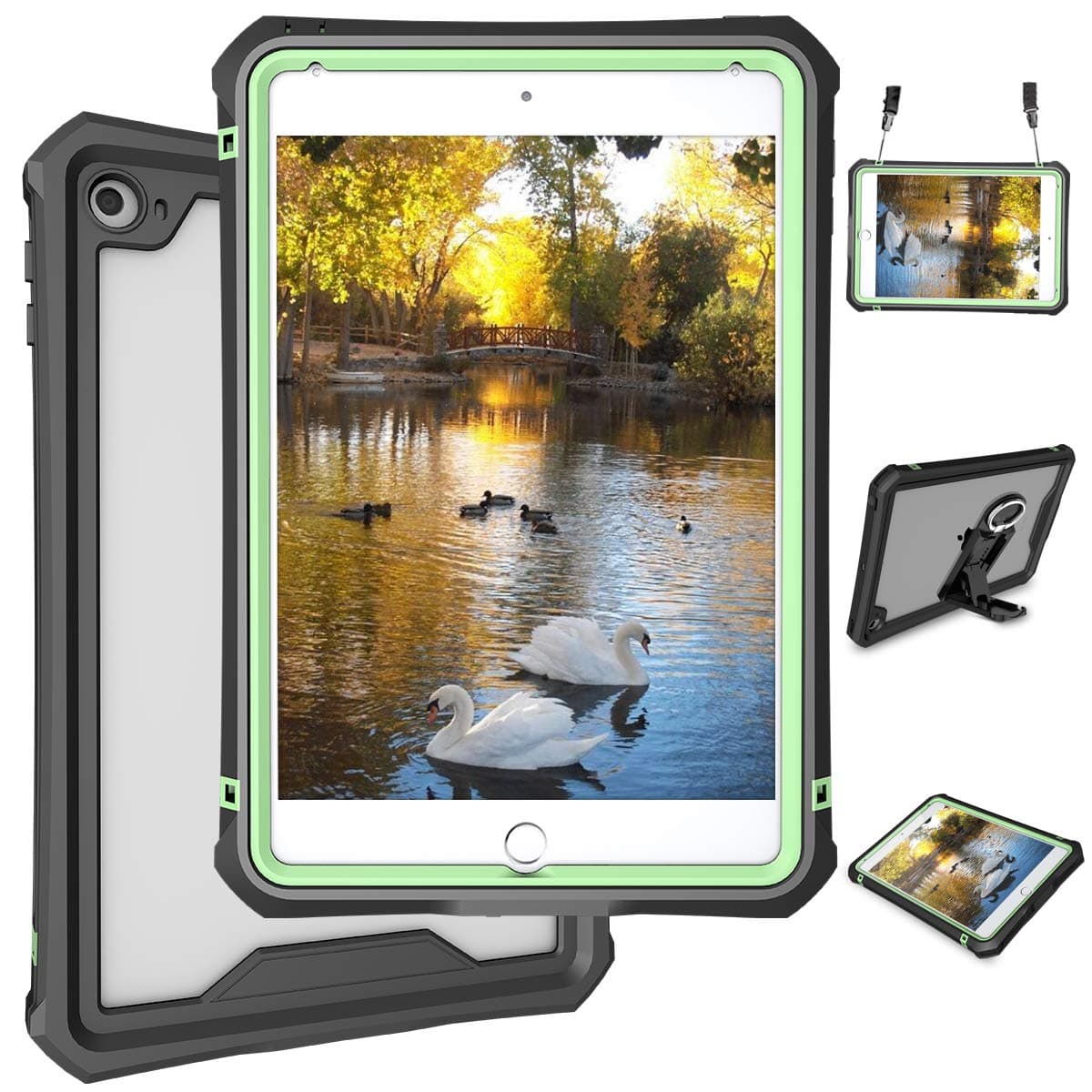 iPad Mini 5 Case - Waterproof Case for iPad Mini 5 Full Body Bumper Case with Built in Screen Protector Drop Proof Anti Scratch Shcokproof Case Cover for iPad Mini 5th Generation 7.9" 2019