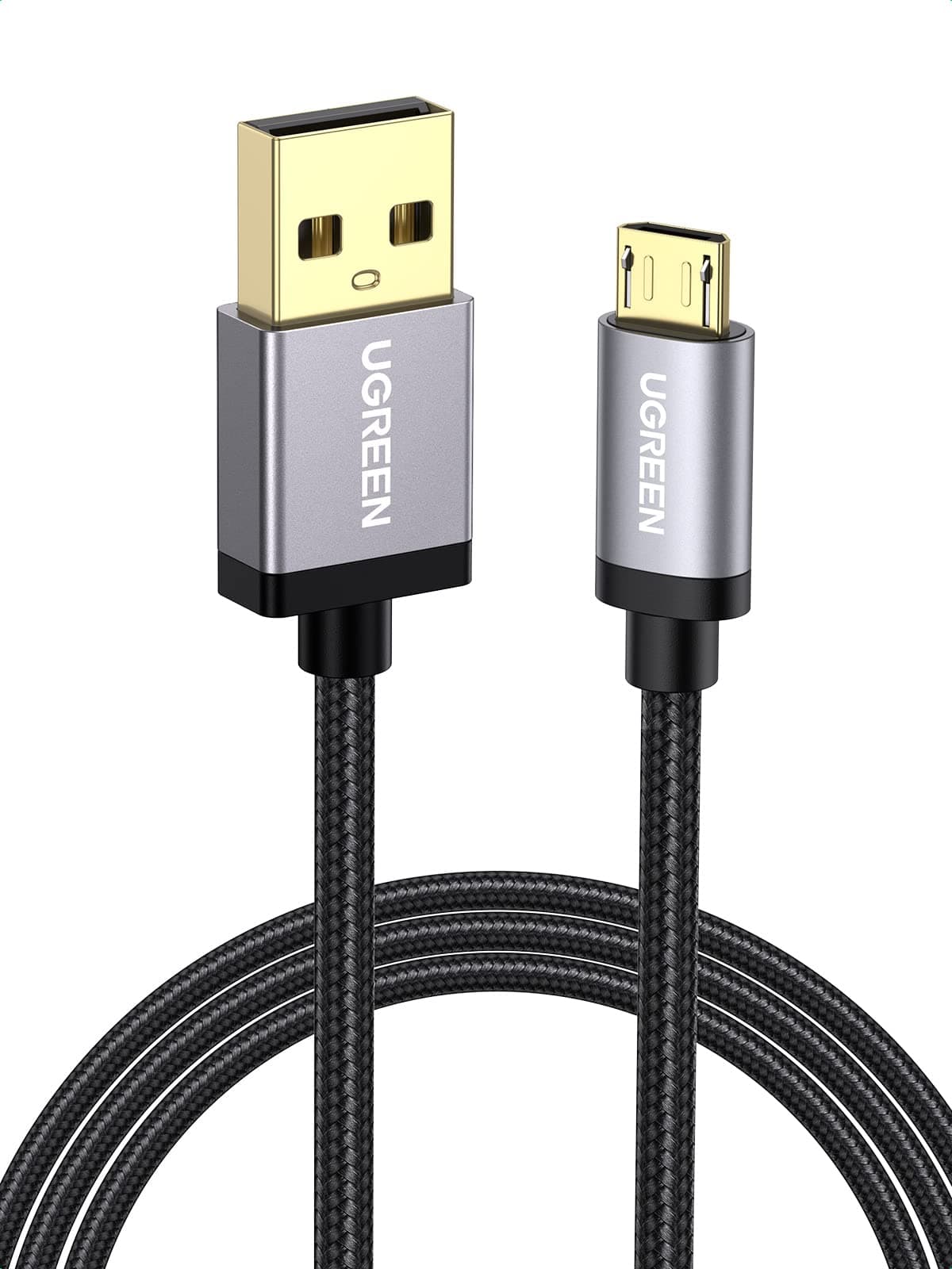 UGREEN Micro USB Cable, 3FT High Speed Fast Charging USB Cable, Nylon Braided Durable Android Phone Charger Cord, Compatible with Samsung Galaxy S7 S6 Note LG V10 Tablet PS4 MP3