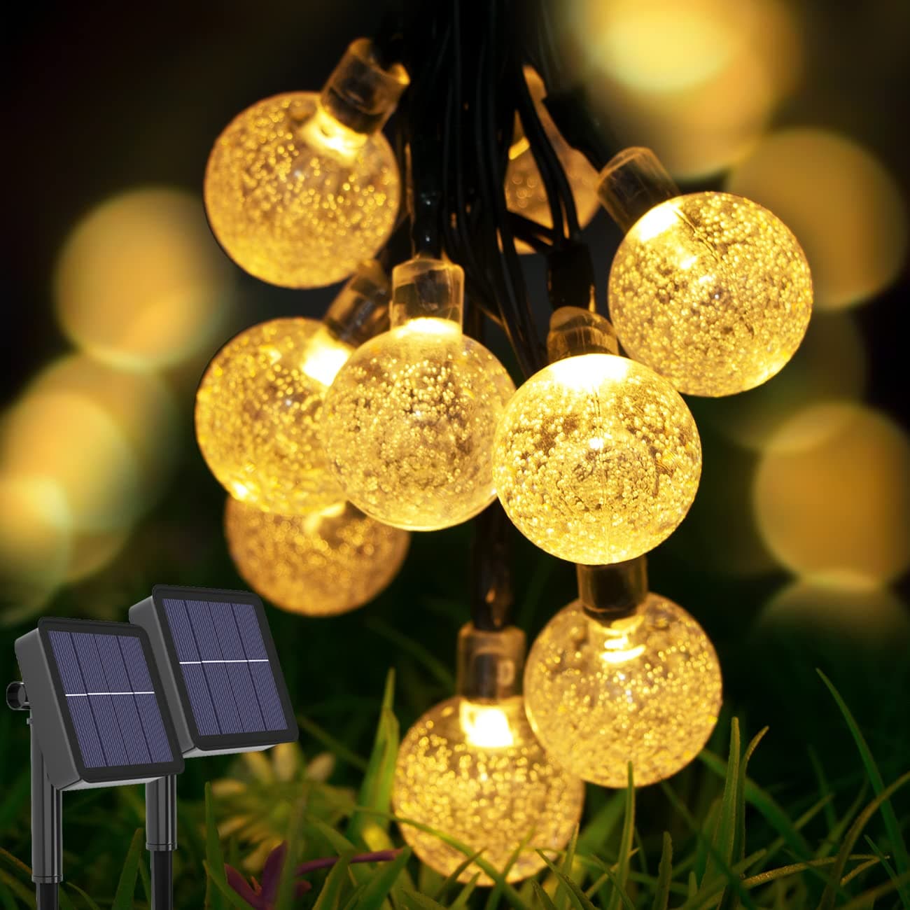 2 pack solar ball lights