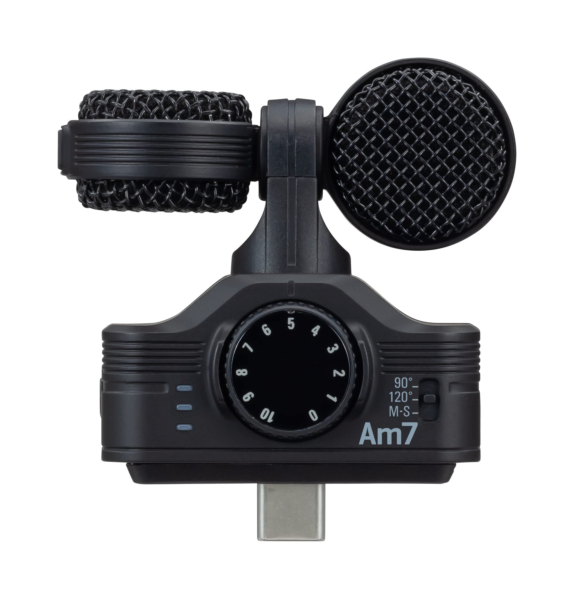 Zoom Am7 Stereo Microphone for Android, Mid-Side Stereo, Rotatable Capsule for Alignment with Camera, for Recording Audio for Music, Videos, Interviews, and More