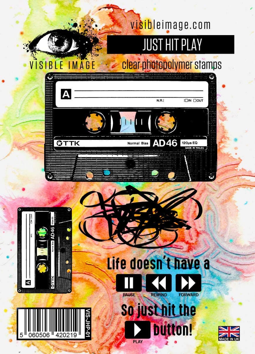 Visible Image Just Hit Play Stamp Set