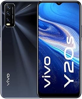 vivo Y20s Smartphone, 4GB+128GB Dual Sim Smartphone, 5000mAh Battery Sim Free Mobile Phone, 6.51 Inch Halo Fullview HD+ Display, AI Triple Macro Camera Phone, Side Fingerprint&Face Wake Obsidian Black