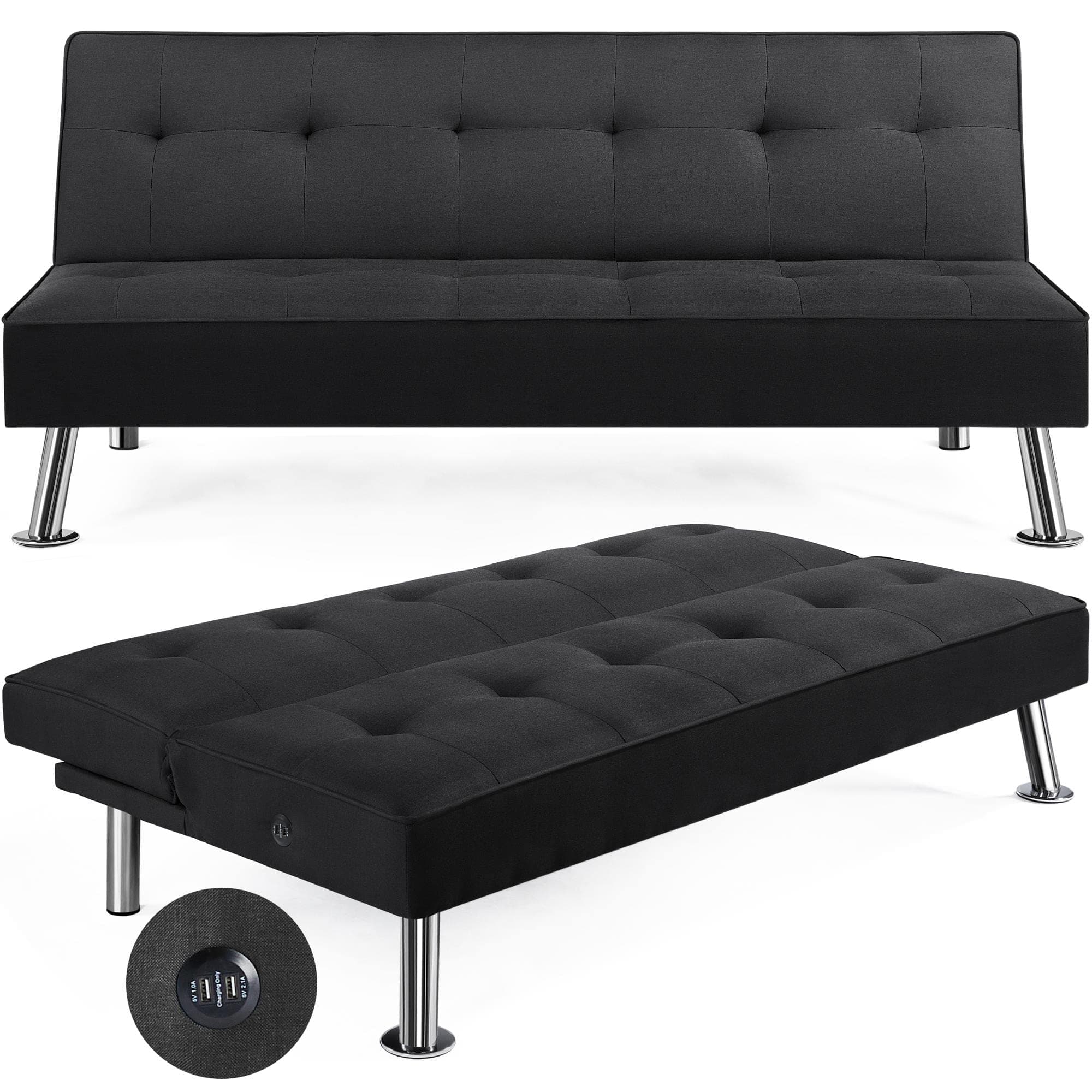 Yaheetech Convertible Futon Sofa Bed
