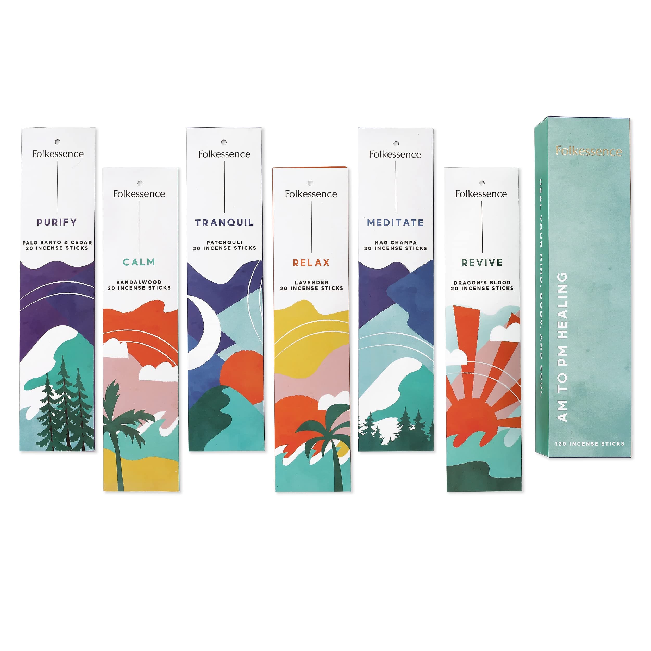Folkulture Incense Sticks (120 Sticks) | Set of 6 Premium Incense For Calm, Aromatherapy, Daily Use| No Charcoal,Organic, Non Toxic, 45 Mins, Long Burning Lavender, Patchouli,Sandalwood Insence-Sticks
