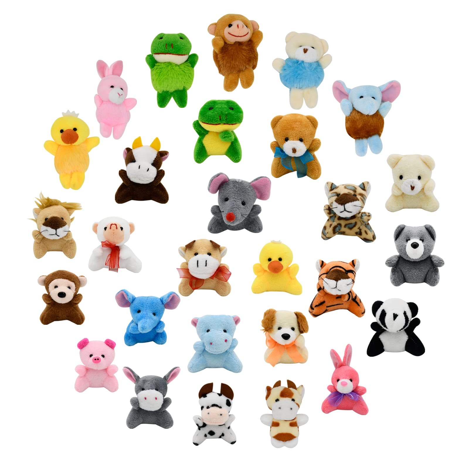 28 Pack small Stuffed Animals, Tiny Stuffed Animals, Classroom Prizes, Carnival Prizes for Kids, Easter, Christmas, Kids Valentine Day stuffed Animal Gifts/Egg Fillers stuffed animal set