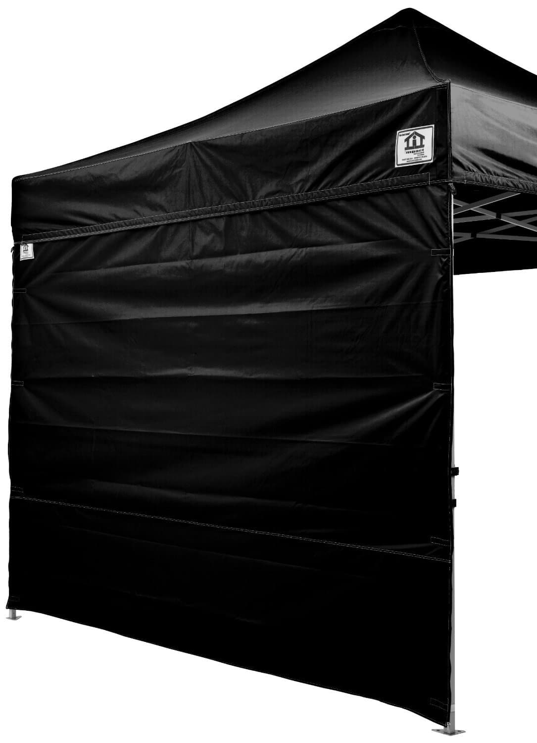 Impact Canopy 10x10 Canopy Tent Solid Sidewalls/WHITE Screen Room Sidewalls Combo Pack (Black)