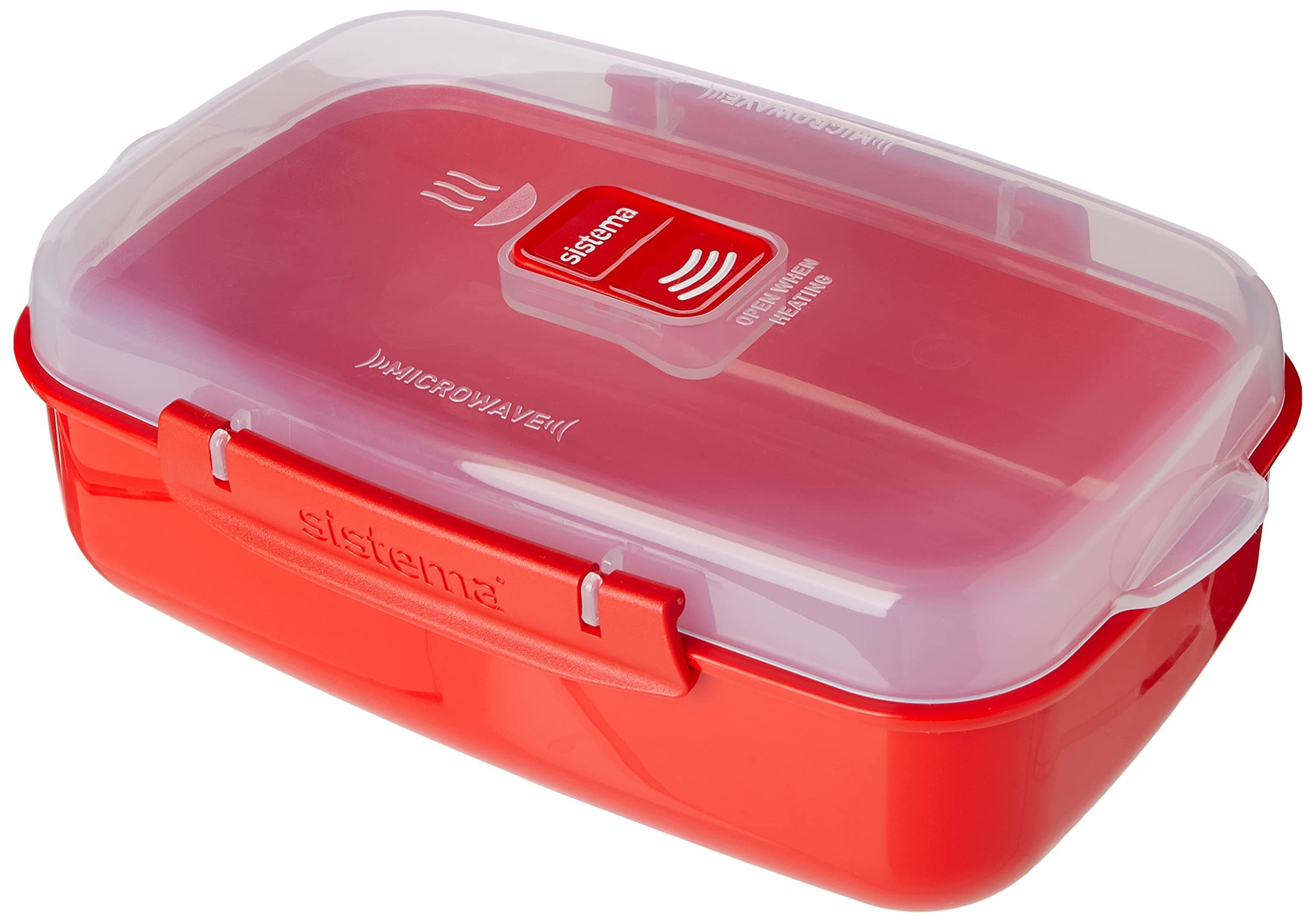 Microwave Cookware Rectangular Bowl, 41.6 Ounce/ 5.2 Cup, Red