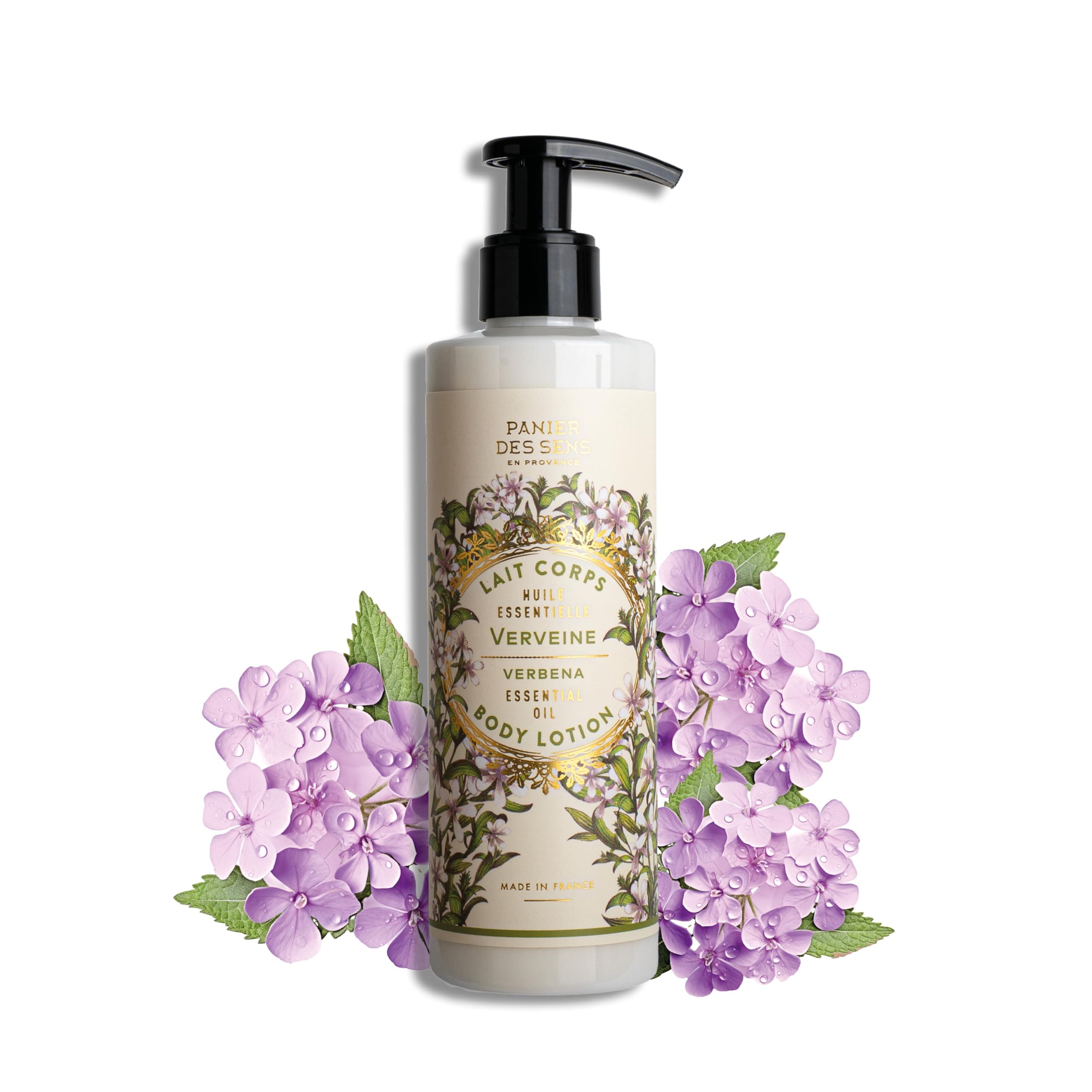 Panier des Sens - Body Lotion - Verbena Body Moisturiser for Dry Skin - With Shea Butter - Body Care Made in France - Vegan Body Lotion for Women and Men - 97% Natural Ingredients - 250ml