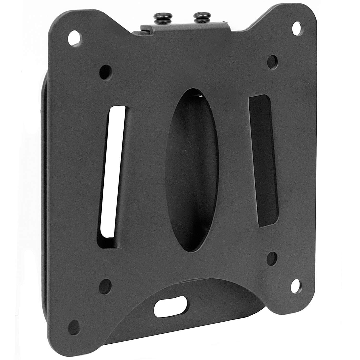 Mount-It! Low Profile Fixed TV Wall Mount For Small Televisions Computer Monitors, Fits 19, 20, 22, 24, 27, 29 30 and 32 Inch, Quick Disconnect, 60 Lbs Capacity, VESA 75x75 mm and 100x100 mm, Black