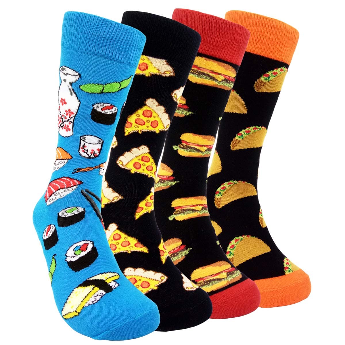 Mens Fun Patterned Dress Socks Funny Novelty Crazy Design Cotton Socks Gift for Men