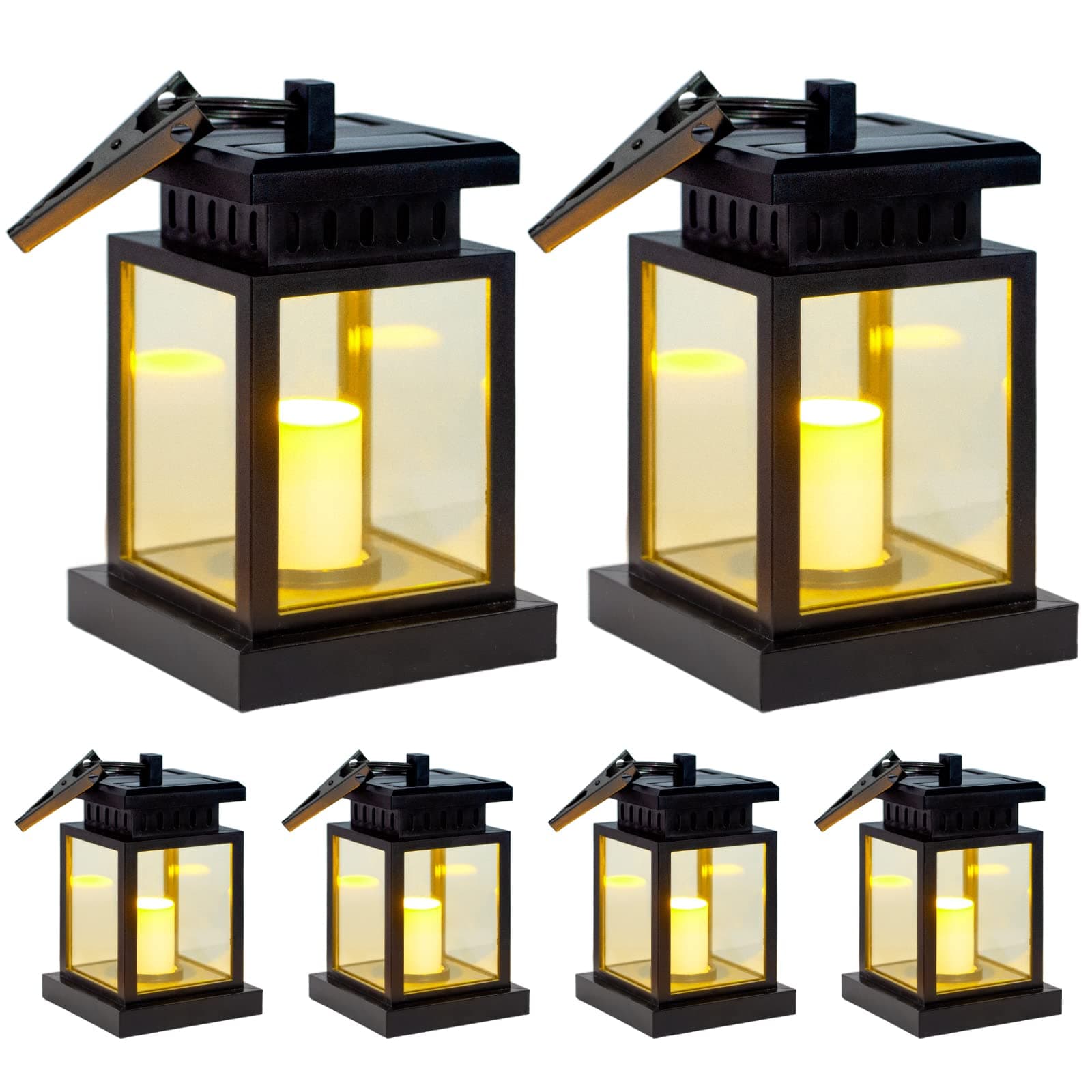 6 Pcs Solar Candle Lanterns