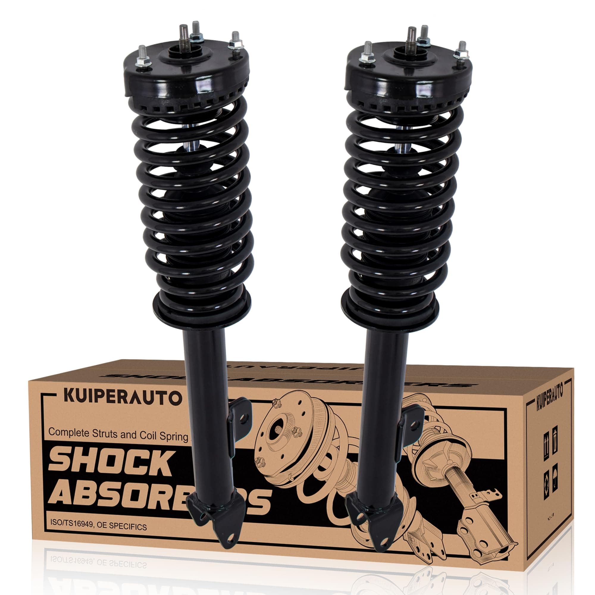 KUIPERAUTO 172248 Complete Front Struts Assembly Compatible for 2005-2010 Chrysler 300/2006-2010 Dodge Charger / 2005-2008 Dodge Magnum 2x Set Front Shock Absorbers