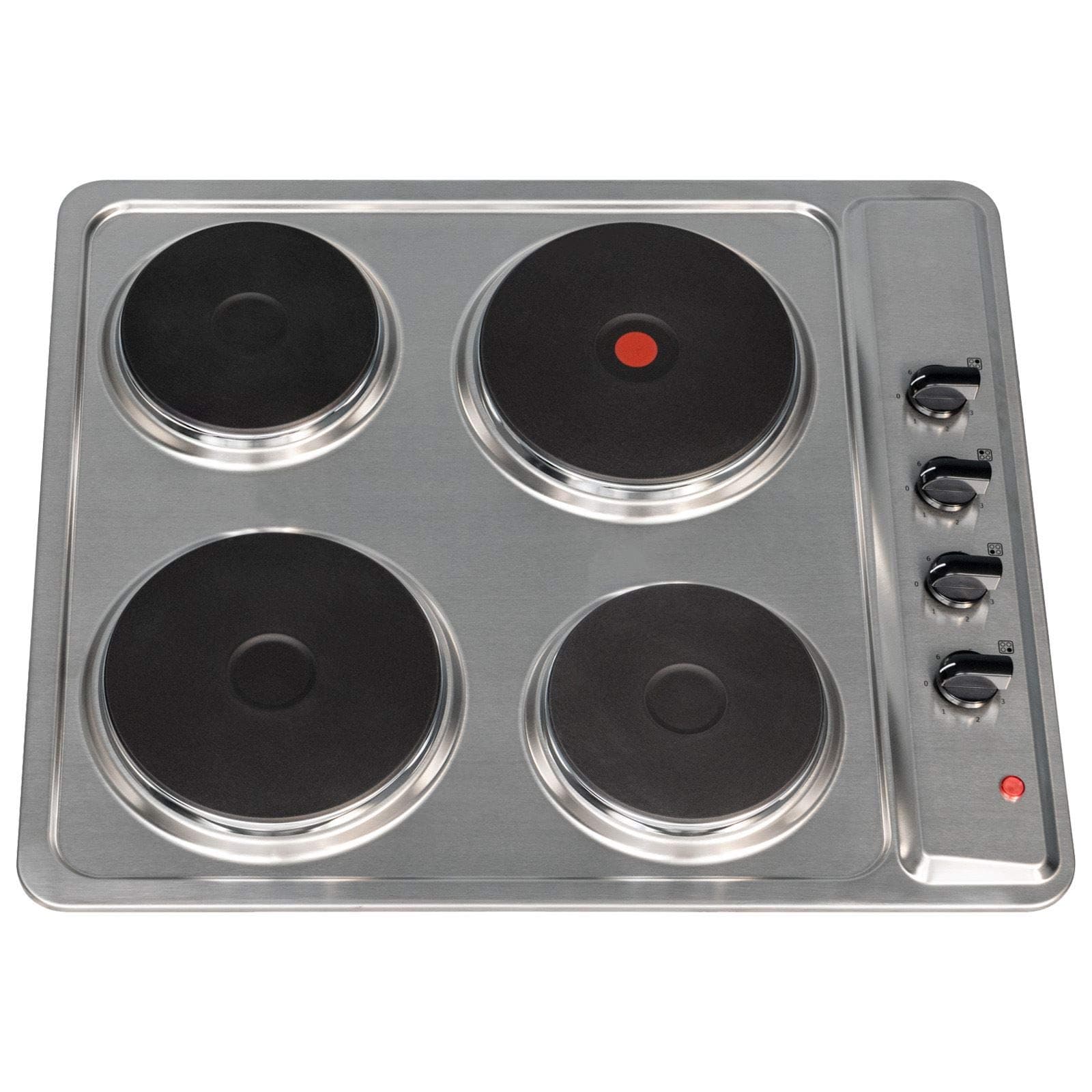 PHP601SS 60cm Stainless Steel Solid Plate 4 Zone Electric Easy Clean Hob