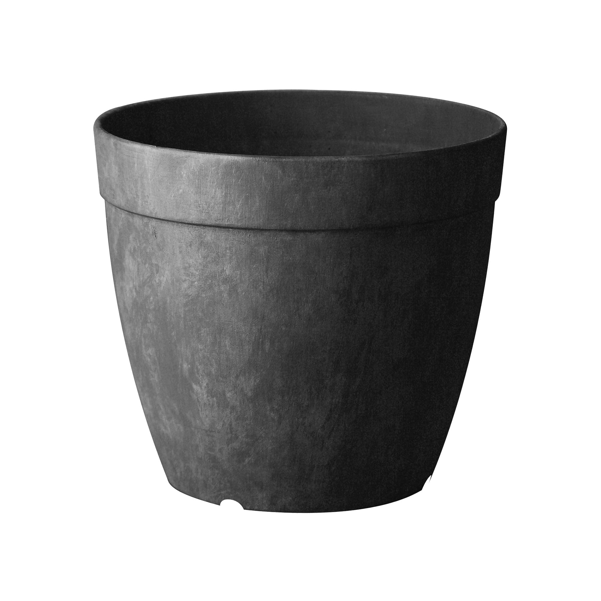 Dolce Round Planter, Black, 6"