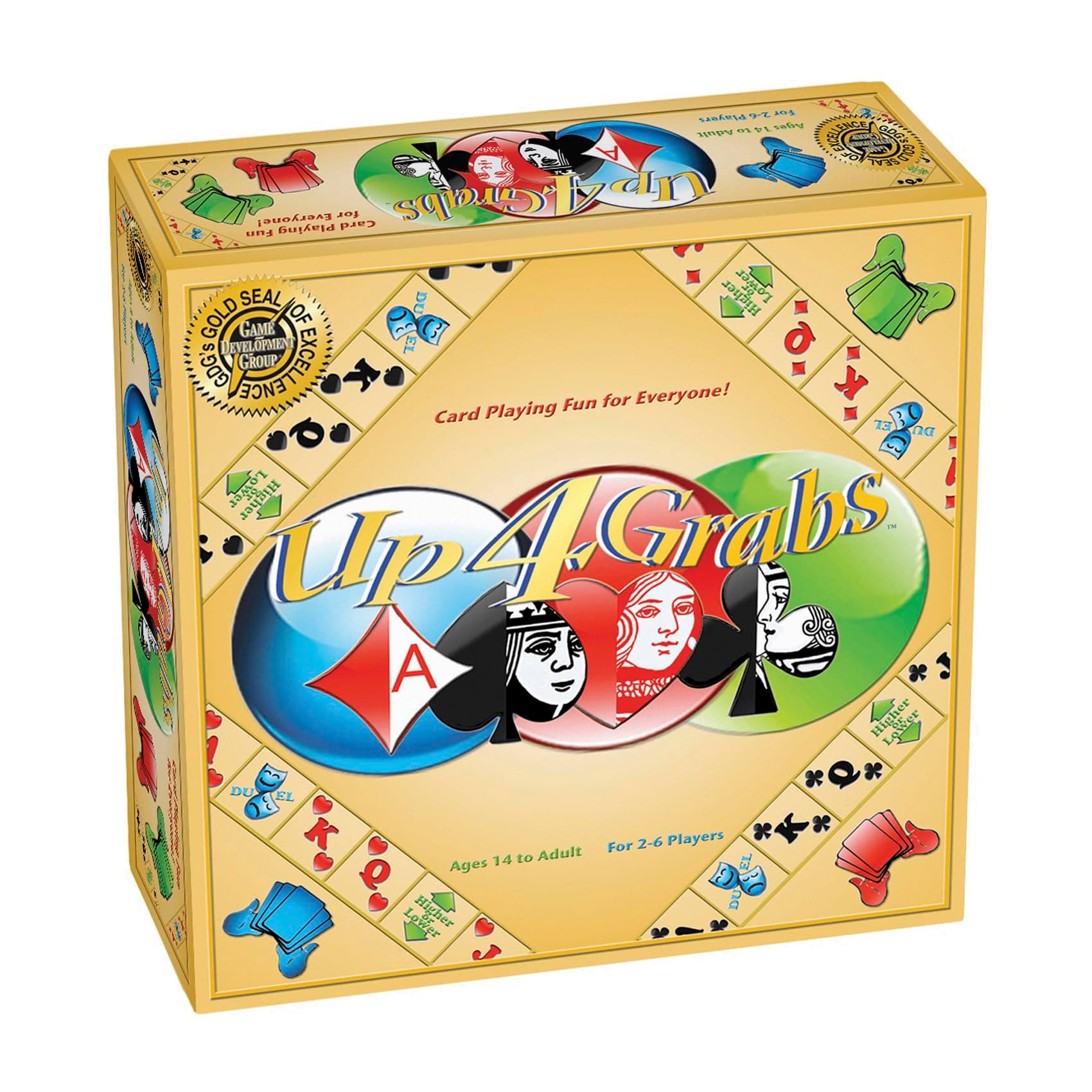 - Up 4 Grabs – The Wild Card-Playing Board Game Packed with Twists and Turns – Classic Family & Adult Game Night Fun