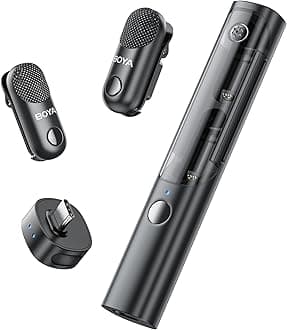 Magic Microphone Wireless(Stand not included), Clip On, Handheld, Desktop, On-camera, Microphone for iPhone 15/16 Series, Mini Lavalier Mic with USB-C Plug, Lapel Mic for Streaming, Vlogging