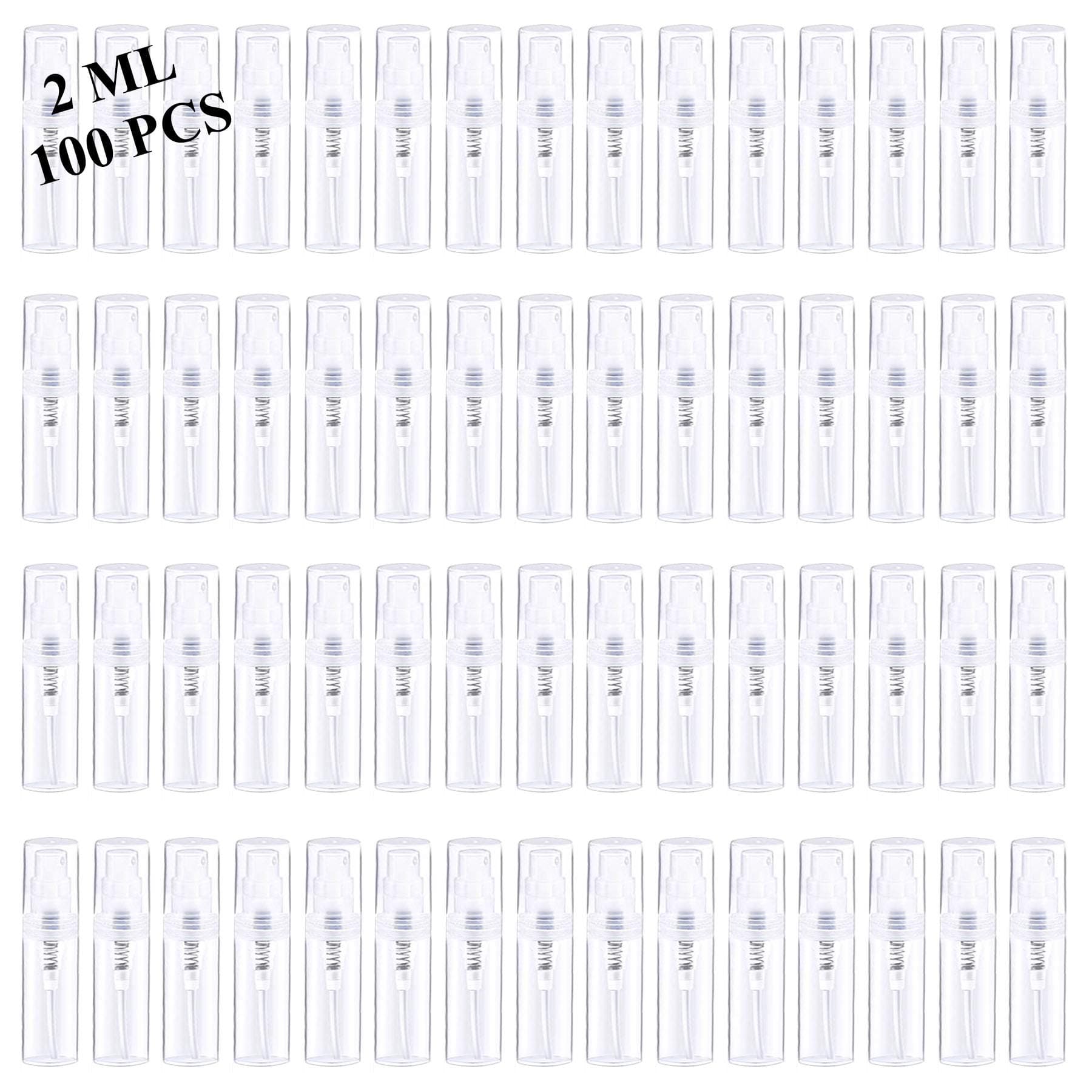 Mini Spray Bottles 100PCS 2ML Refillable Empty Clear Plastic Spray Bottles Perfume Mouthwash Atomizer Small Travel Size Aerosol Spray Bottle for Cleaning,Essential Oils,Hand sanitizer, Liquid …