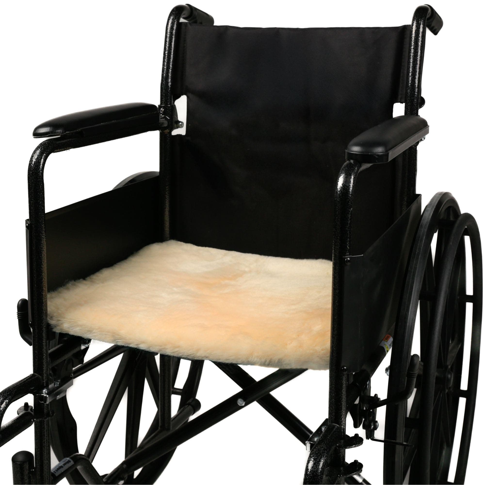 Natural Sheepskin for Bed Sores and Skin Irritation | 100% Real Medical Sheepskins with Non-Slip Back for Pain Relief and Discomfort, Wool Seat Pad, Natural, 17 in. x 17 in.