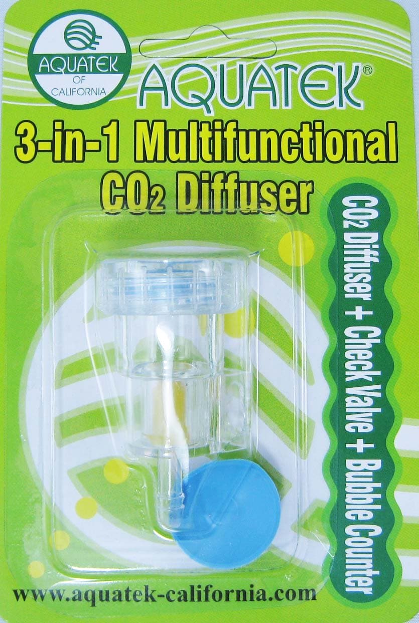 AQUATEK 3-in-1 CO2 Diffuser &Bubble Counter Check Valve (Small)