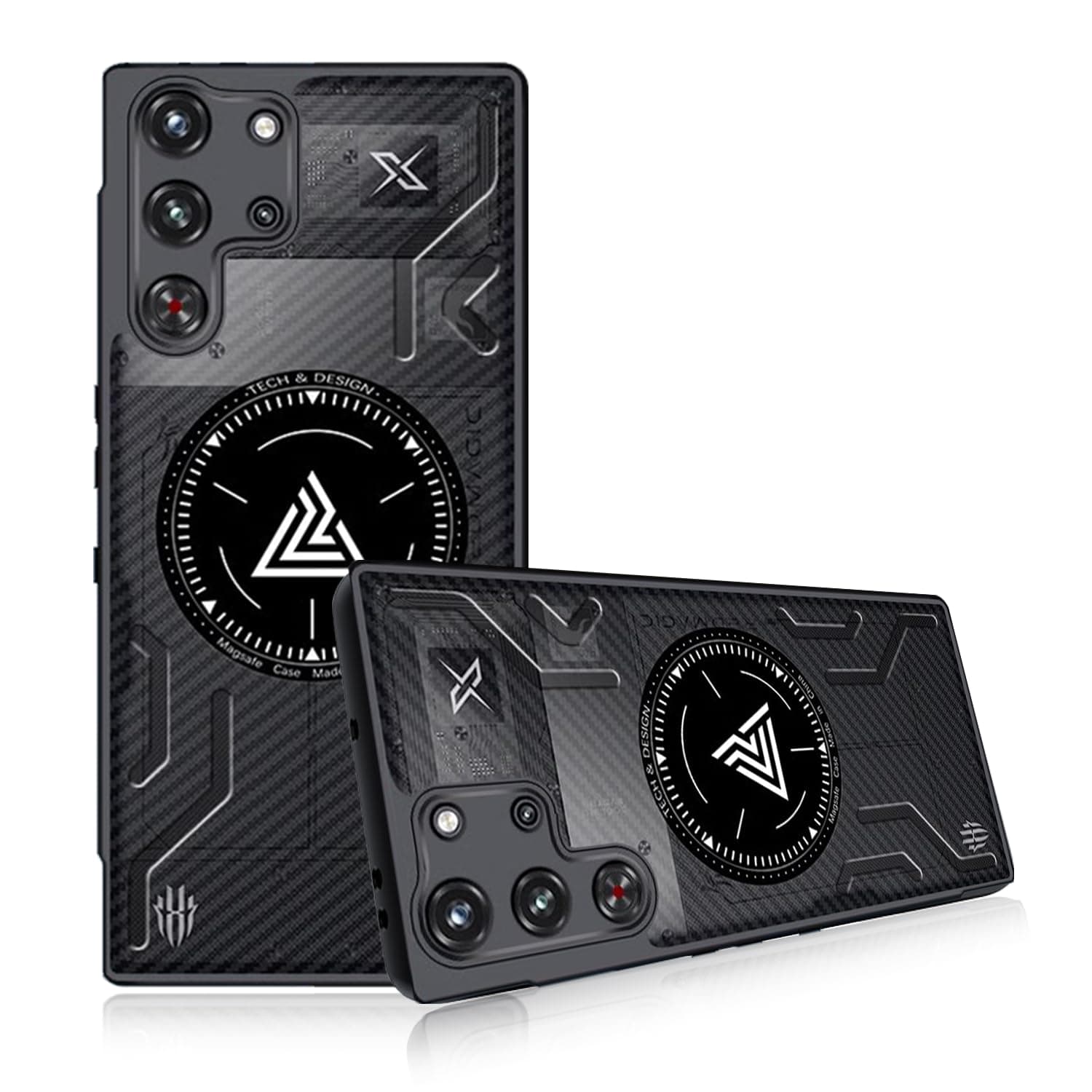 NOUKAJU Case for REDMAGIC 10 Pro/10 Pro Plus, Cooling Phone Case,Anti-Drop, Shock-Absorbing, Friction-Resistant,Comprehensive Protection,Protective Cover for Red Magic 10 Pro(Black)